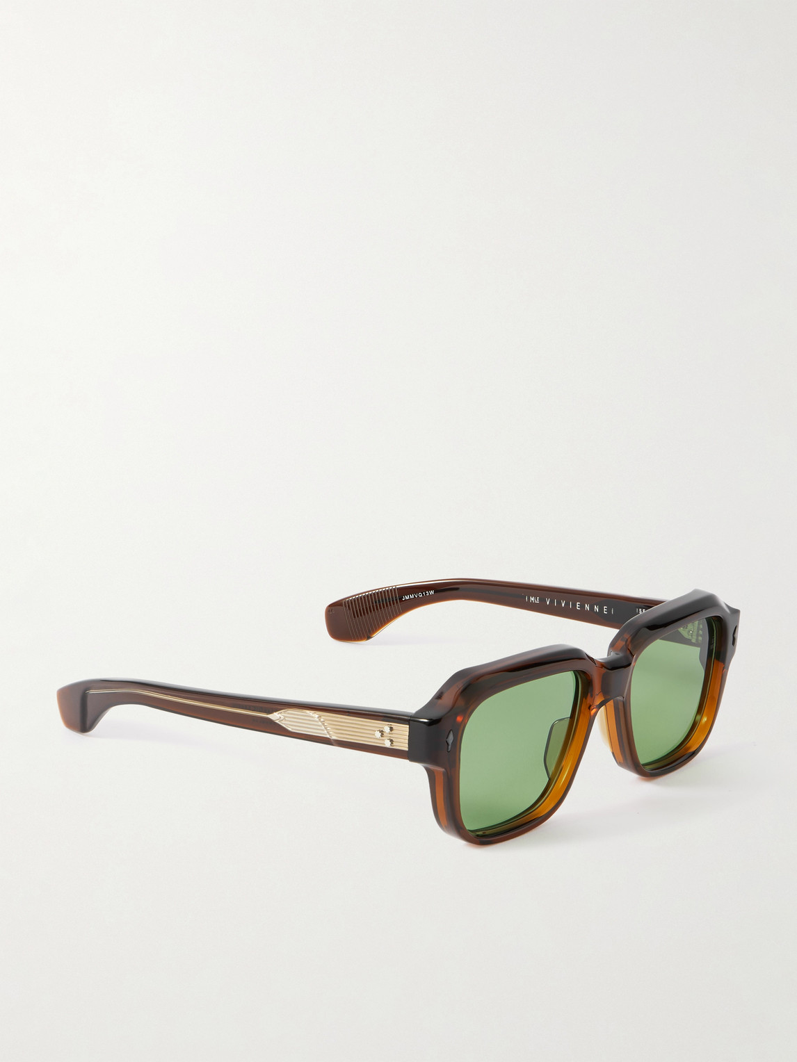 Jacques Marie Mage Vivienne Square-frame Acetate Sunglasses In Brown