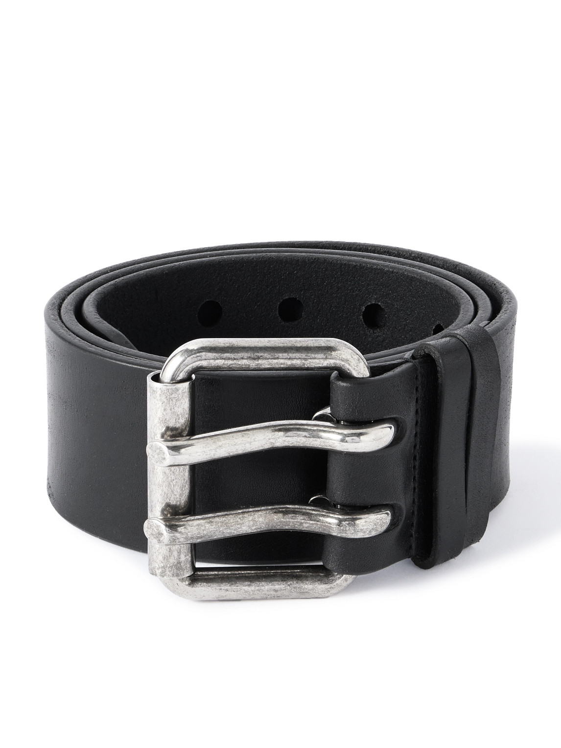 Saint Laurent 5cm Leather Belt In Black