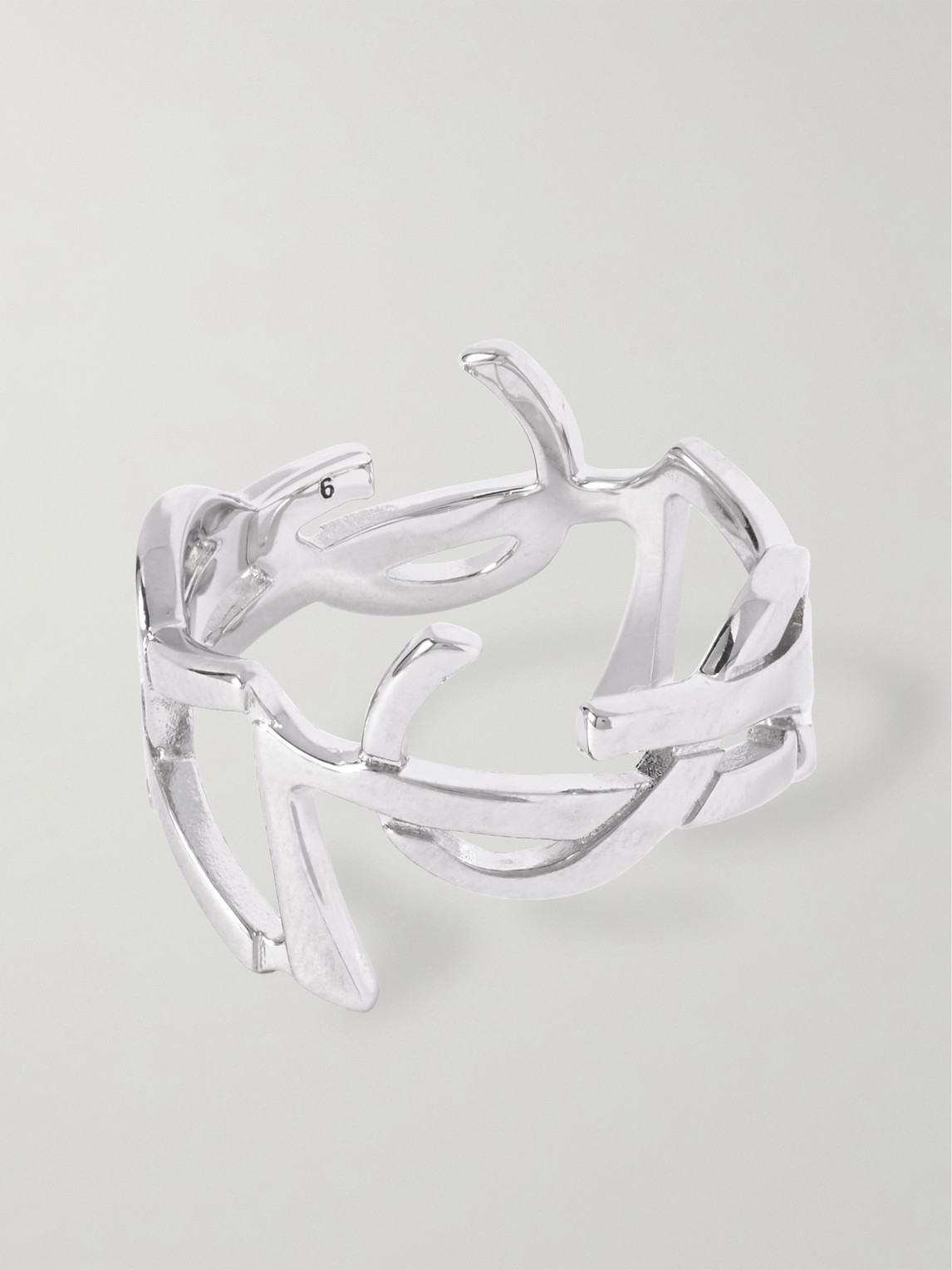 Saint Laurent Cassandre Silver-Tone Ring - Men