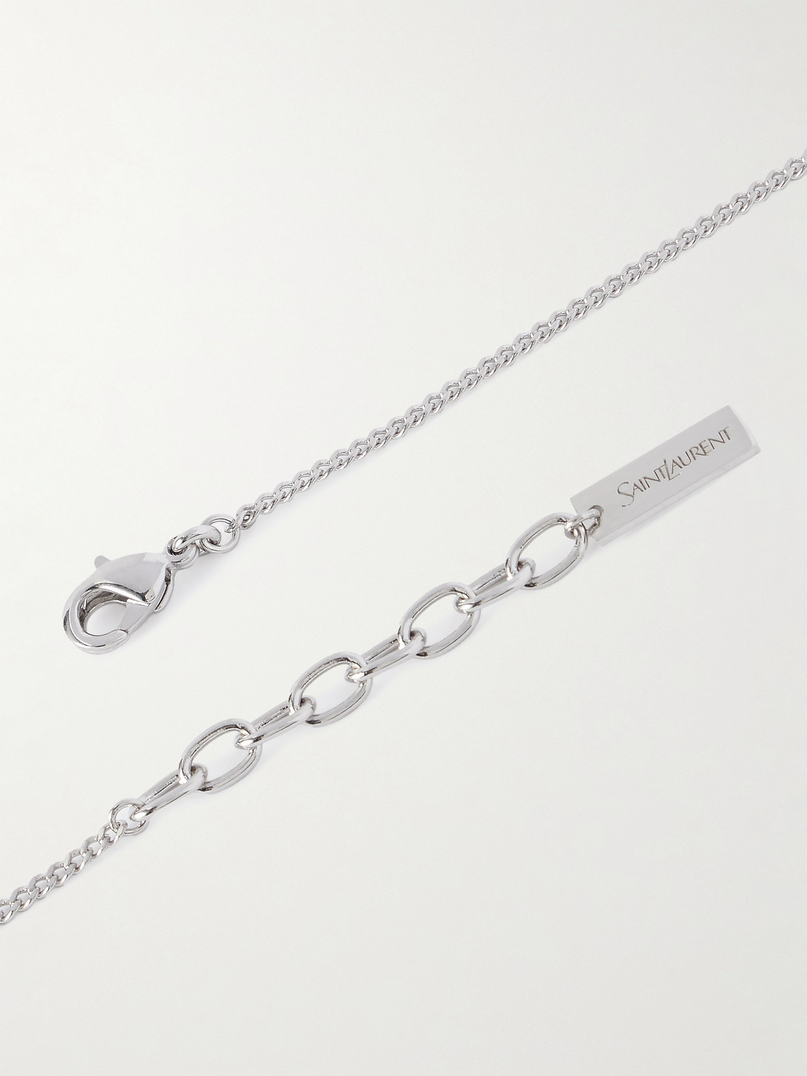 Saint Laurent Silver-tone Chain Necklace