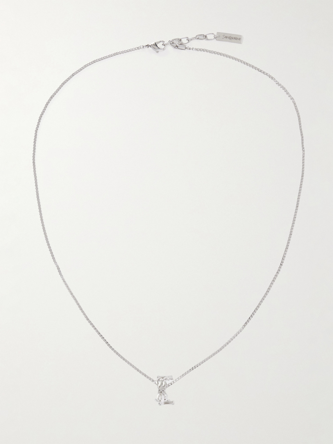 Saint Laurent Silver-tone Chain Necklace