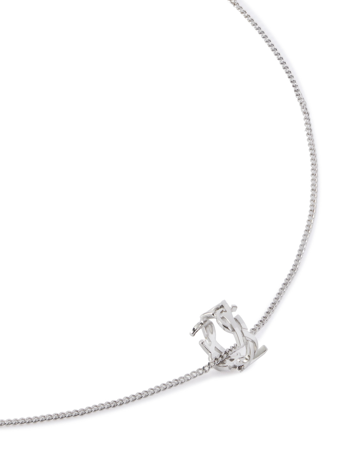 Saint Laurent Silver-tone Chain Necklace