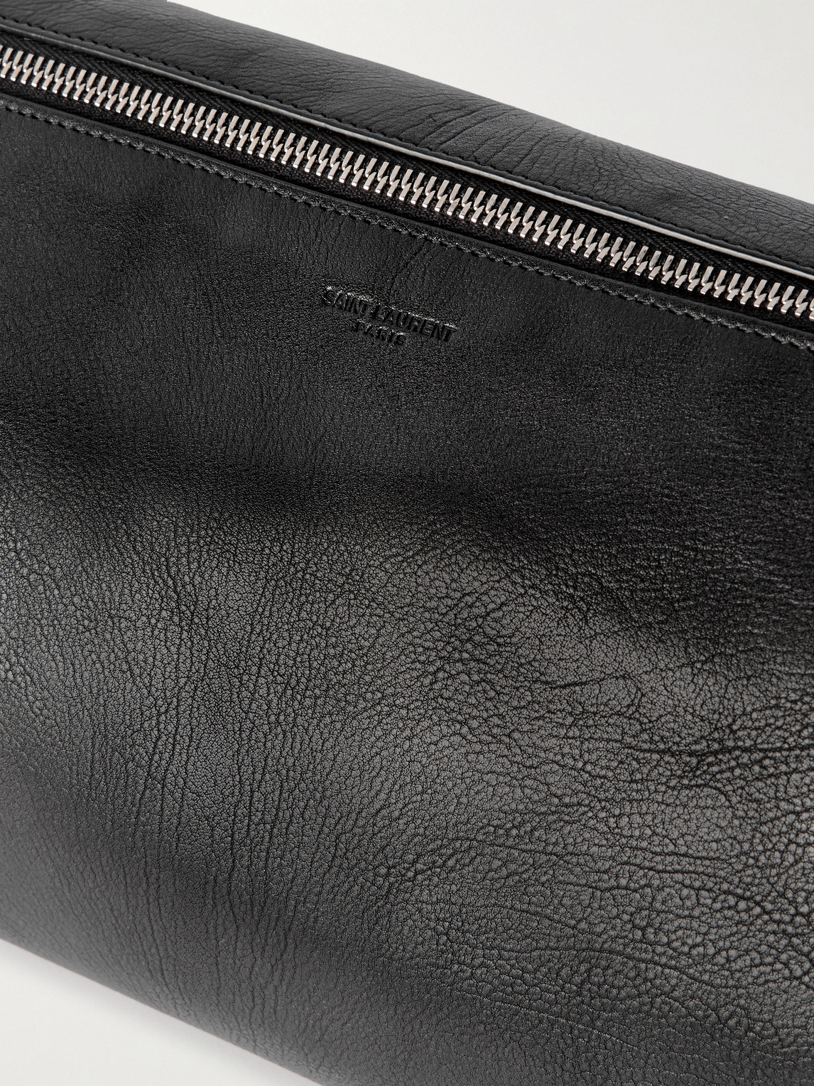 Saint Laurent Full-grain Leather Messenger Bag