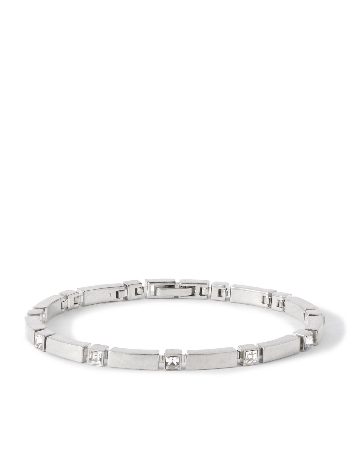 Saint Laurent Crystal-embellished Silver-tone Bracelet