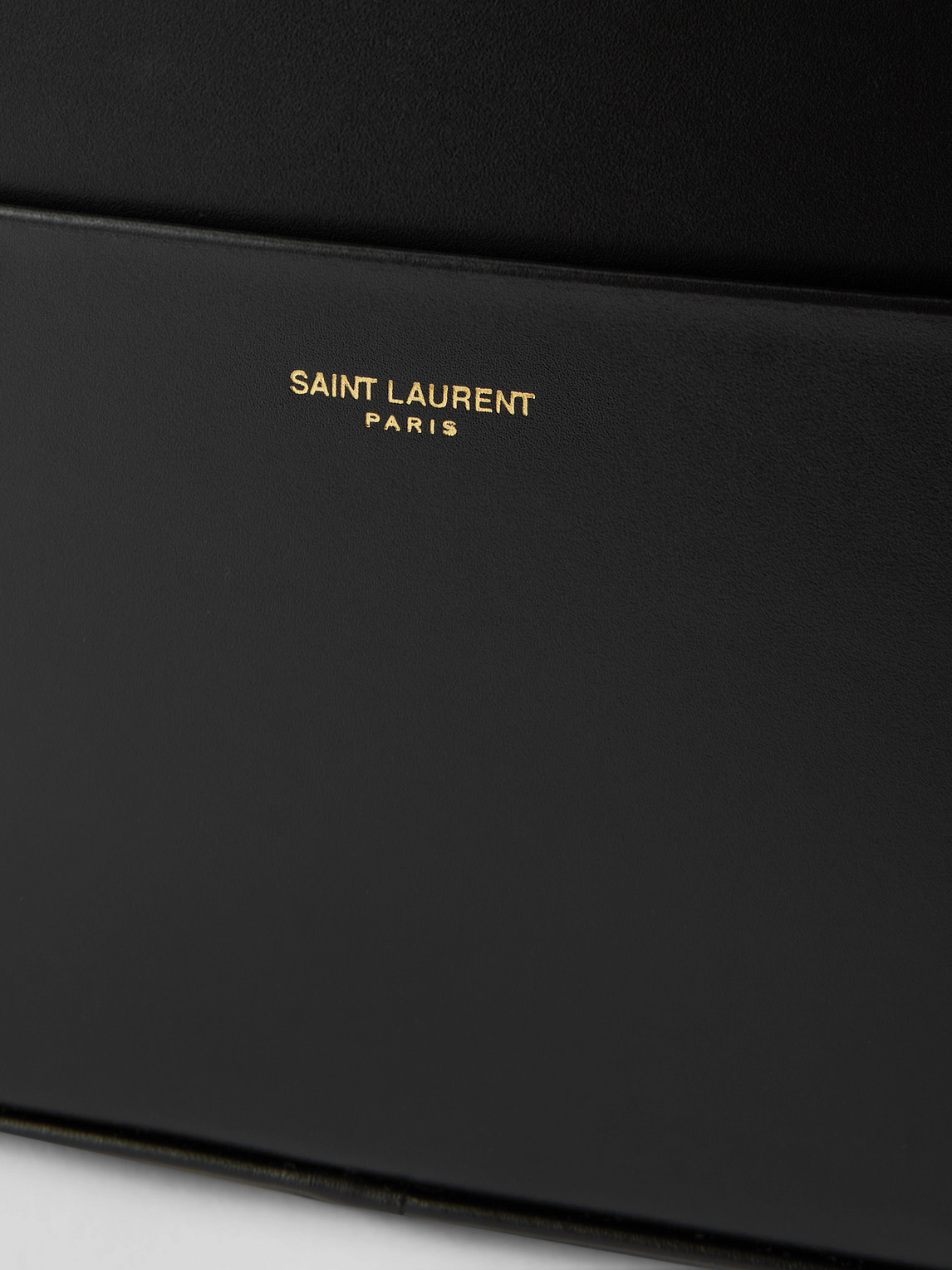  Saint Laurent - Logo-print Leather Messenger Bag - Men - Black 