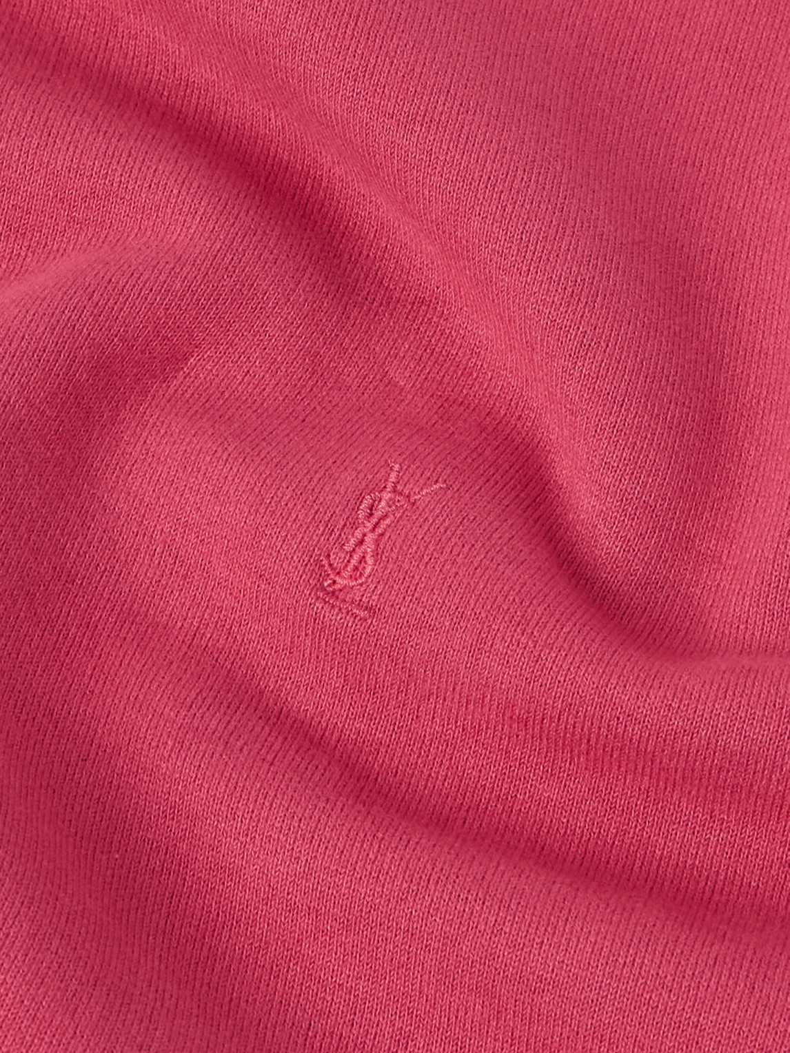 Saint Laurent Logo-embroidered Cotton-jersey Sweatshirt In Pink