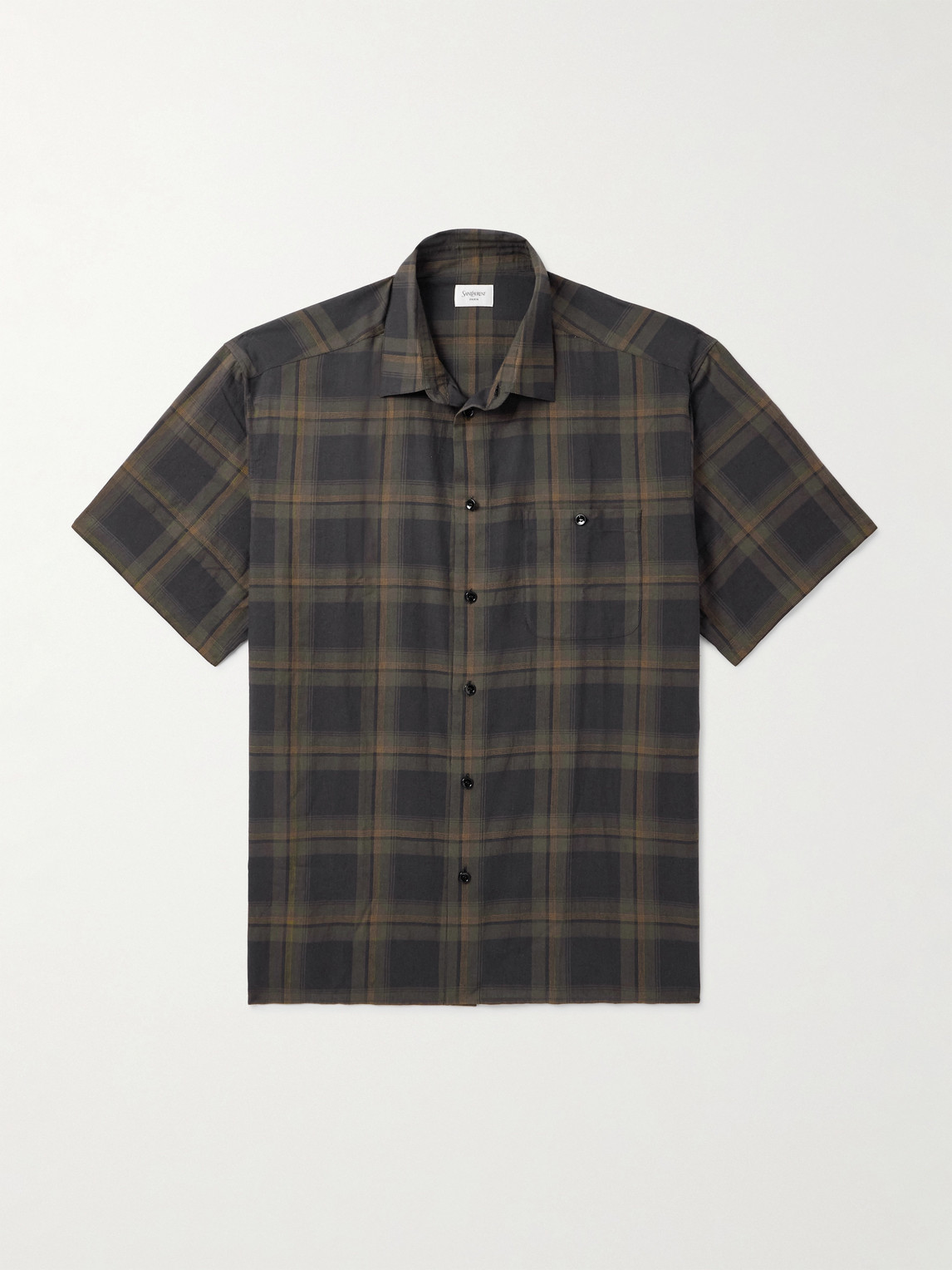 Saint Laurent Checked Cotton-Voile Shirt - Men