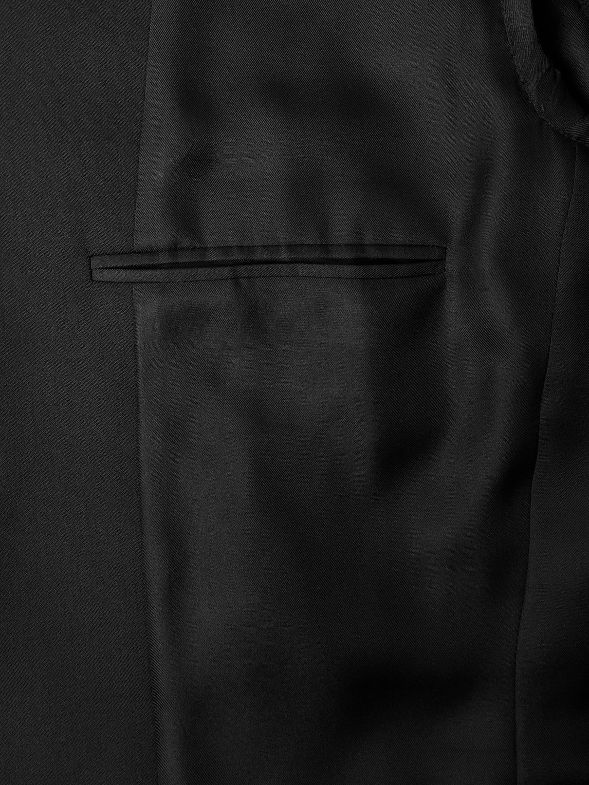 Saint Laurent Wool Single-breasted Jacket In Black