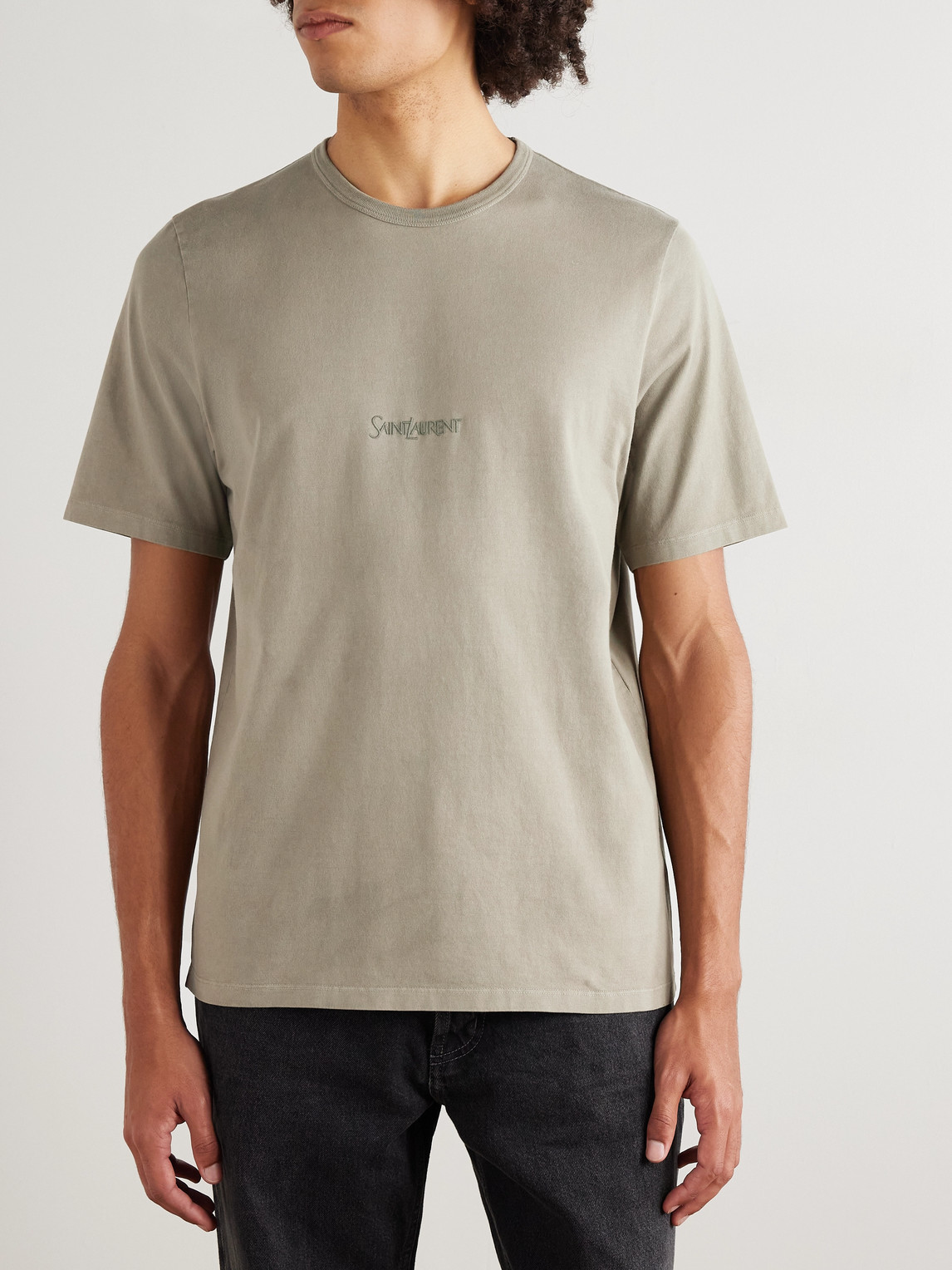 Logo-Embroidered Cotton-Jersey T-Shirt