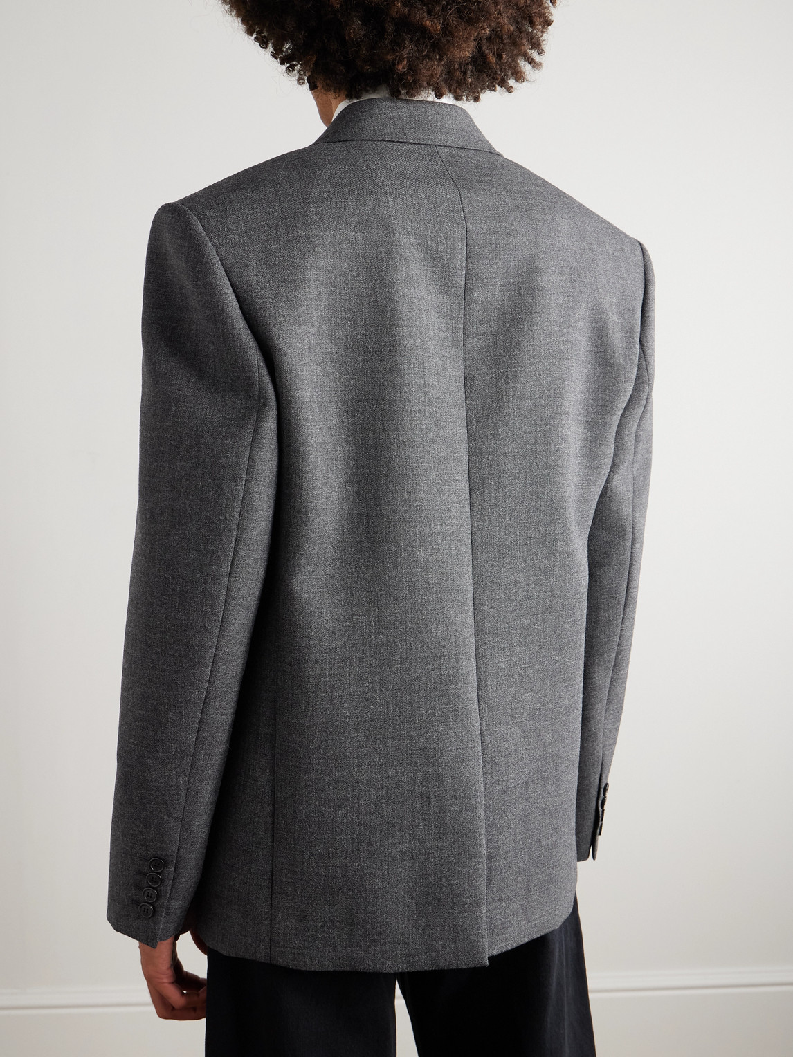 Saint Laurent Wool Blazer In Brown