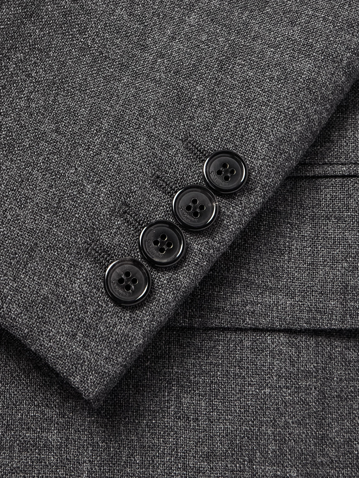 Saint Laurent Wool Blazer In Brown
