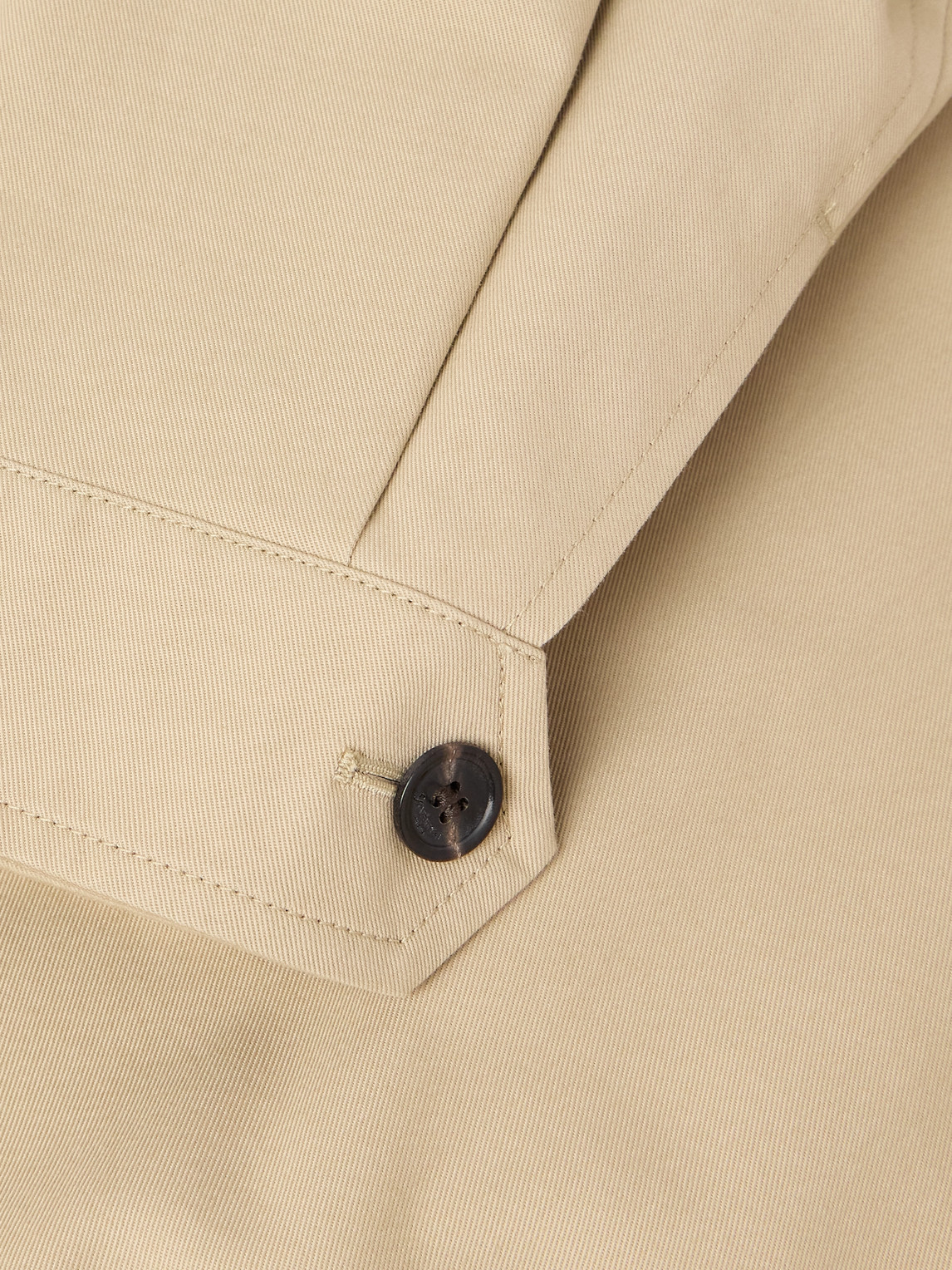 Saint Laurent Cotton-twill Overshirt In Neutral