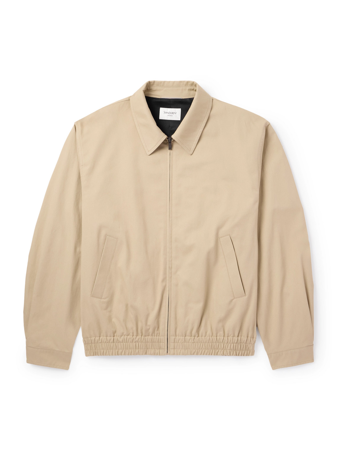Saint Laurent Cotton-twill Overshirt In Neutral