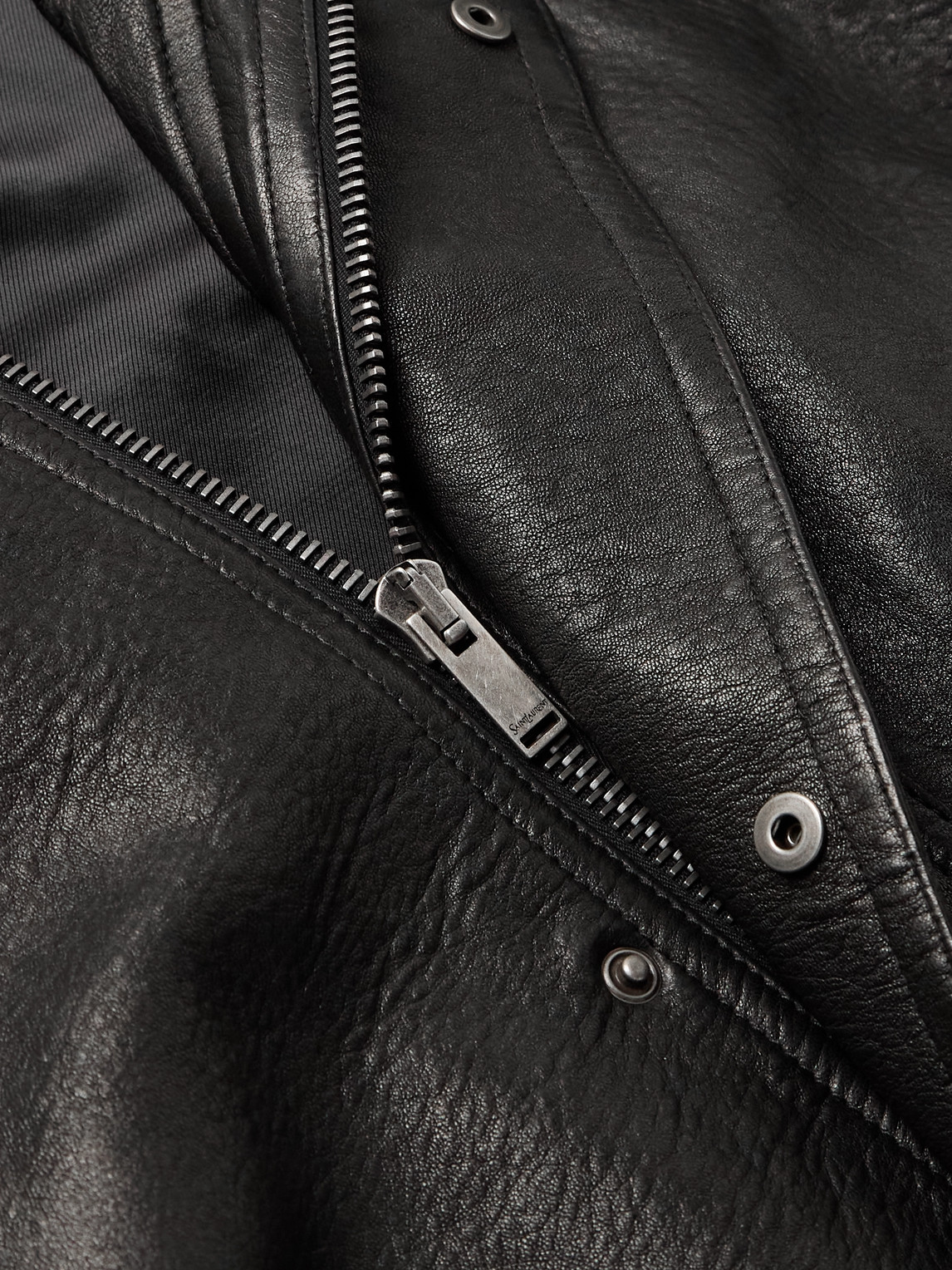 Saint Laurent Bomber Jacket In Bubbled Lambskin With Zip Clothing In Black