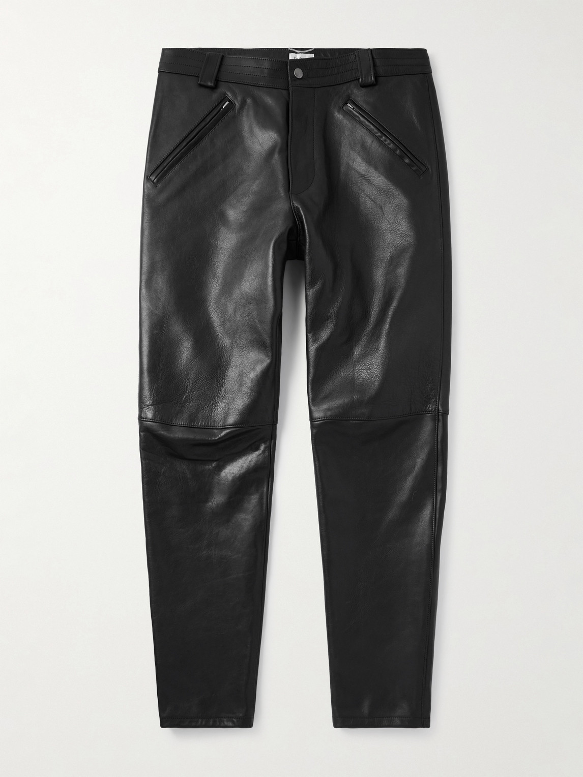 Saint Laurent Tapered Leather Trousers - Men