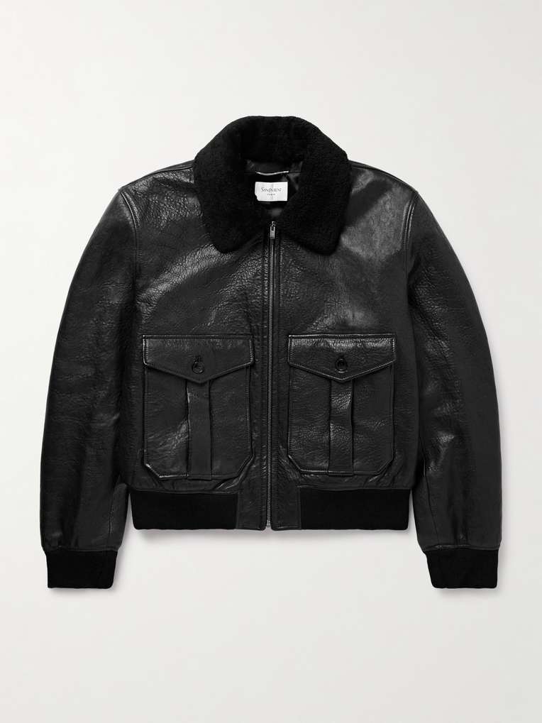 Saint Laurent Shearling Leather Jacket