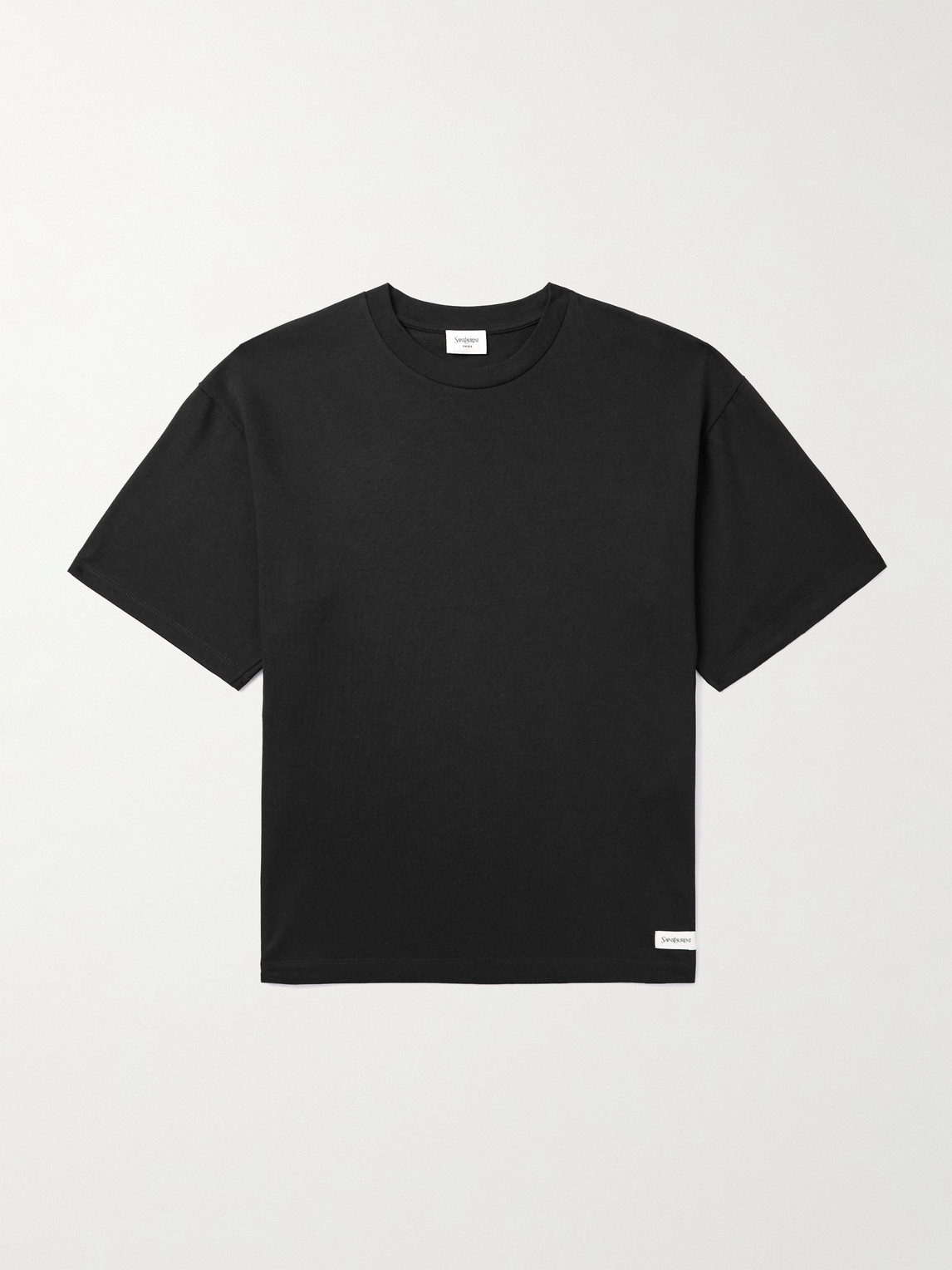 Saint Laurent Logo-Appliquéd Cotton and Modal-Blend Jersey T-hirt - Men