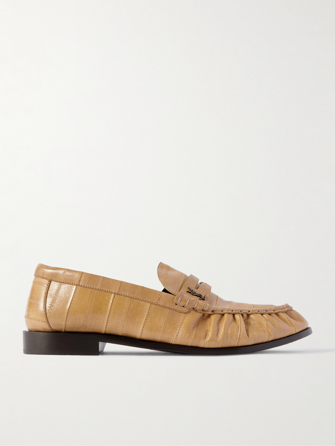 Saint Laurent Le Loafer Monogram Logo-Appliquéd Eel Penny Loafers - Men