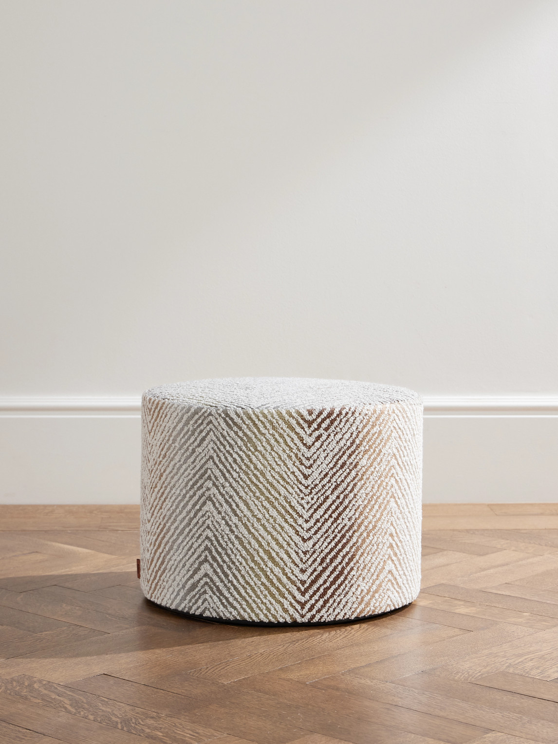 Island Outdoor Canvas-Trimmed Bouclé Ottoman