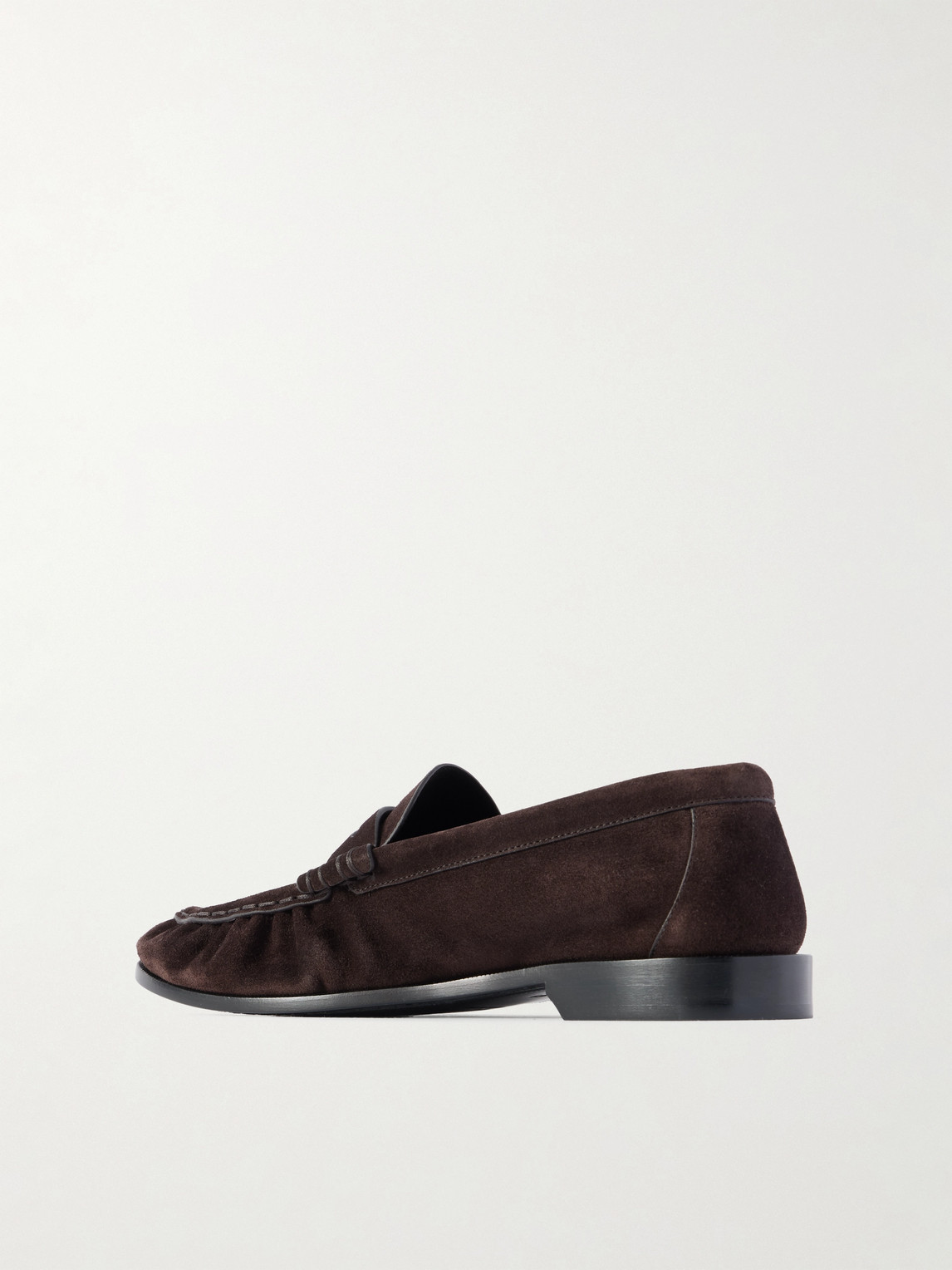 Saint Laurent Le Loafer Monogram Logo-appliquéd Suede Penny Loafers