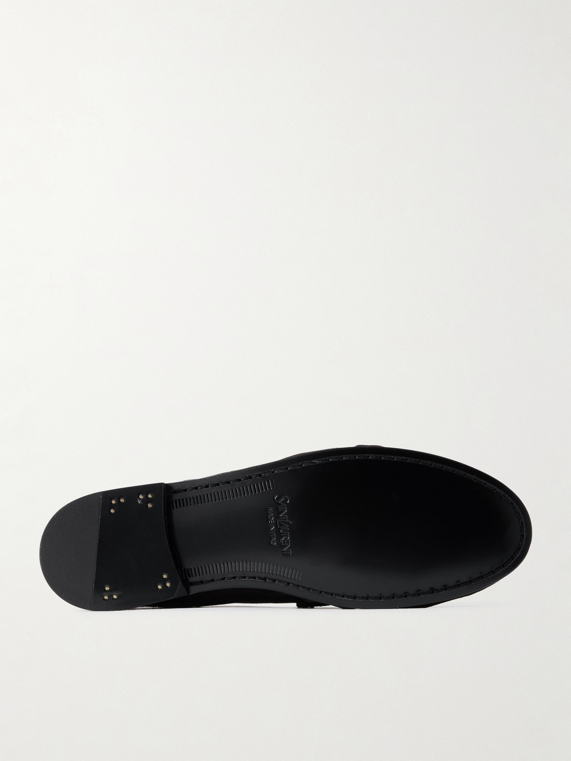 Saint Laurent Le Loafer Monogram Logo-appliquéd Suede Penny Loafers