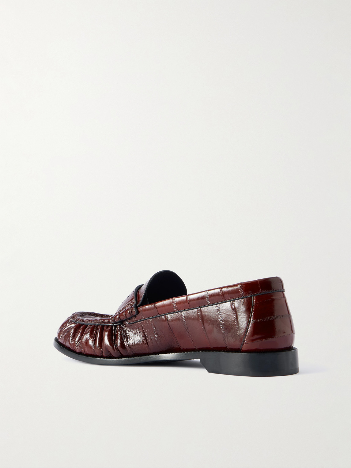 Saint Laurent Le Loafer Monogram Logo-appliquéd Eel Penny Loafers