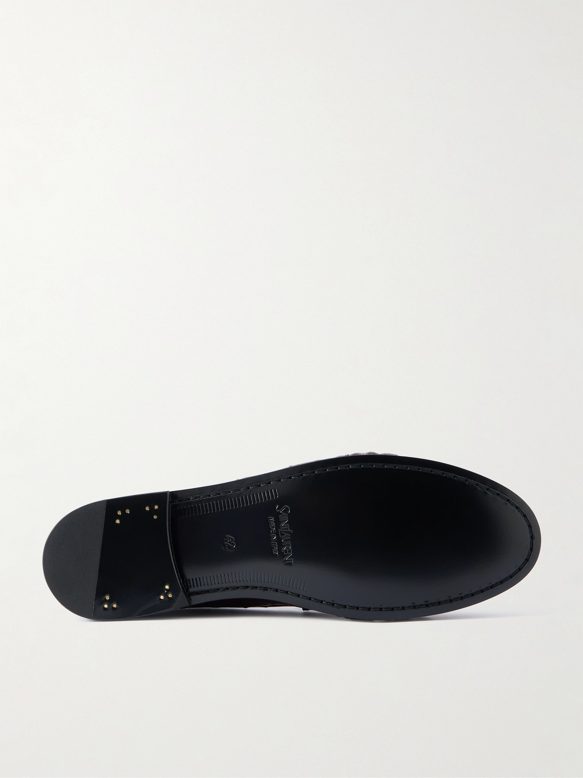 Saint Laurent Le Loafer Monogram Logo-appliquéd Eel Penny Loafers
