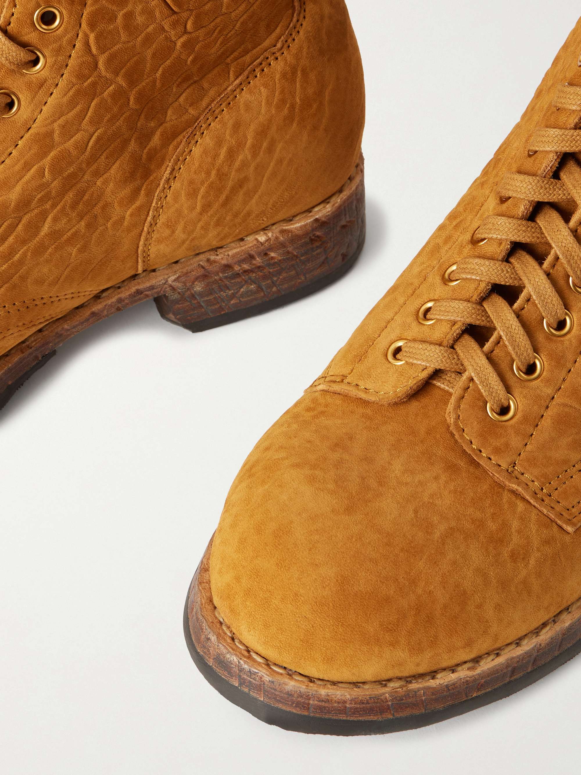 VISVIM Brigadier Folk Suede Lace-Up Boots for Men | MR PORTER
