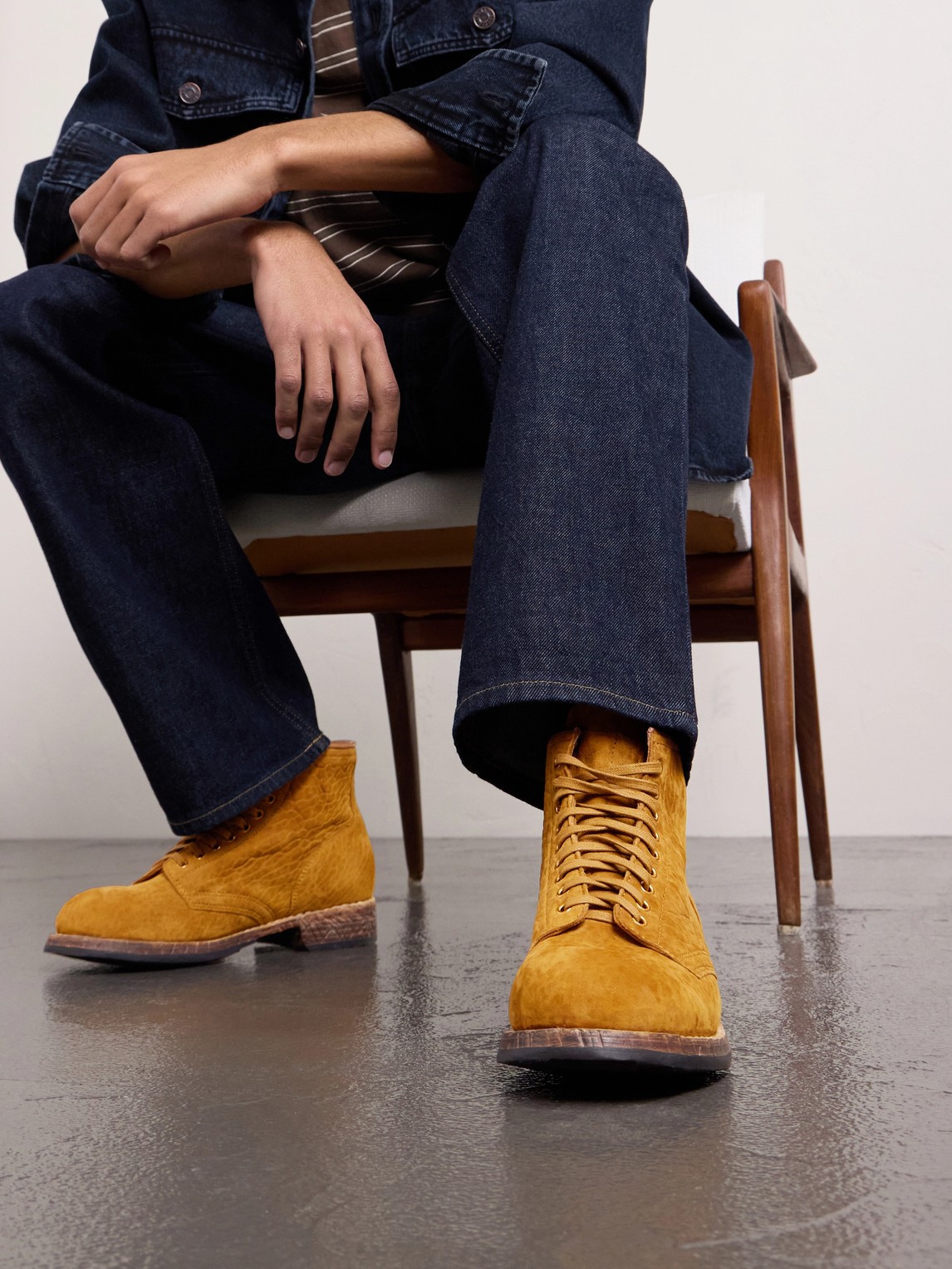 Brigadier Folk Suede Lace-Up Boots — 2