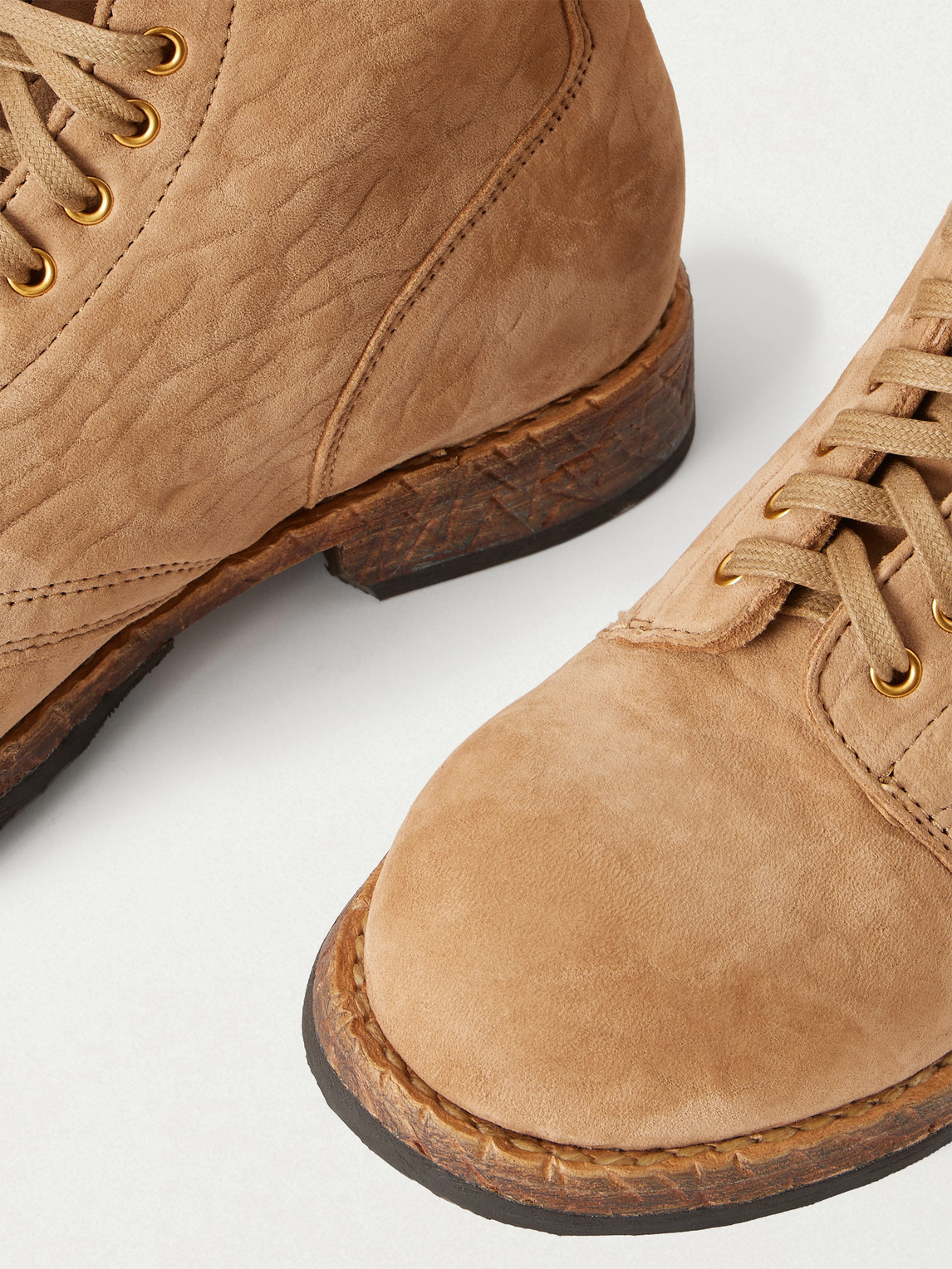 Visvim Brigadier Folk Suede Lace-up Boots In Multi