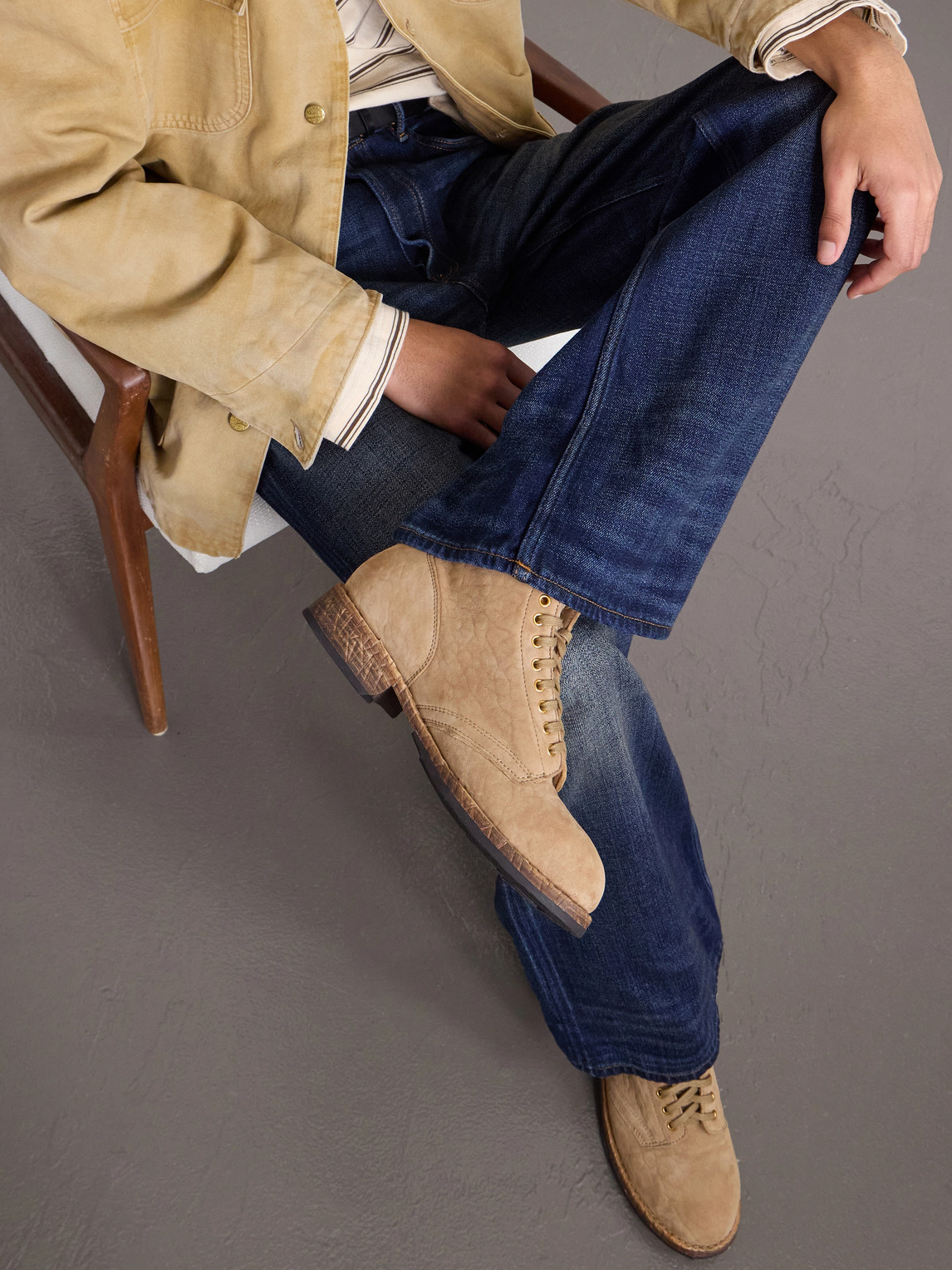 Brigadier Folk Suede Lace-Up Boots — 2