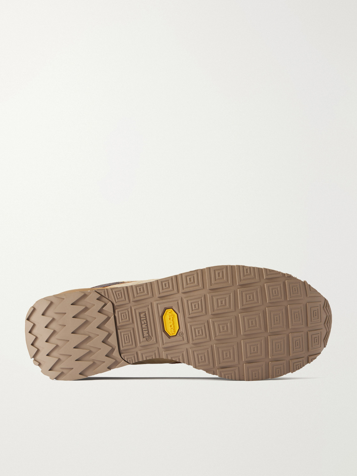  Visvim - Fkt Runner Leather And Suede-trimmed Canvas Sneakers - Men - Neutrals - Us 8 