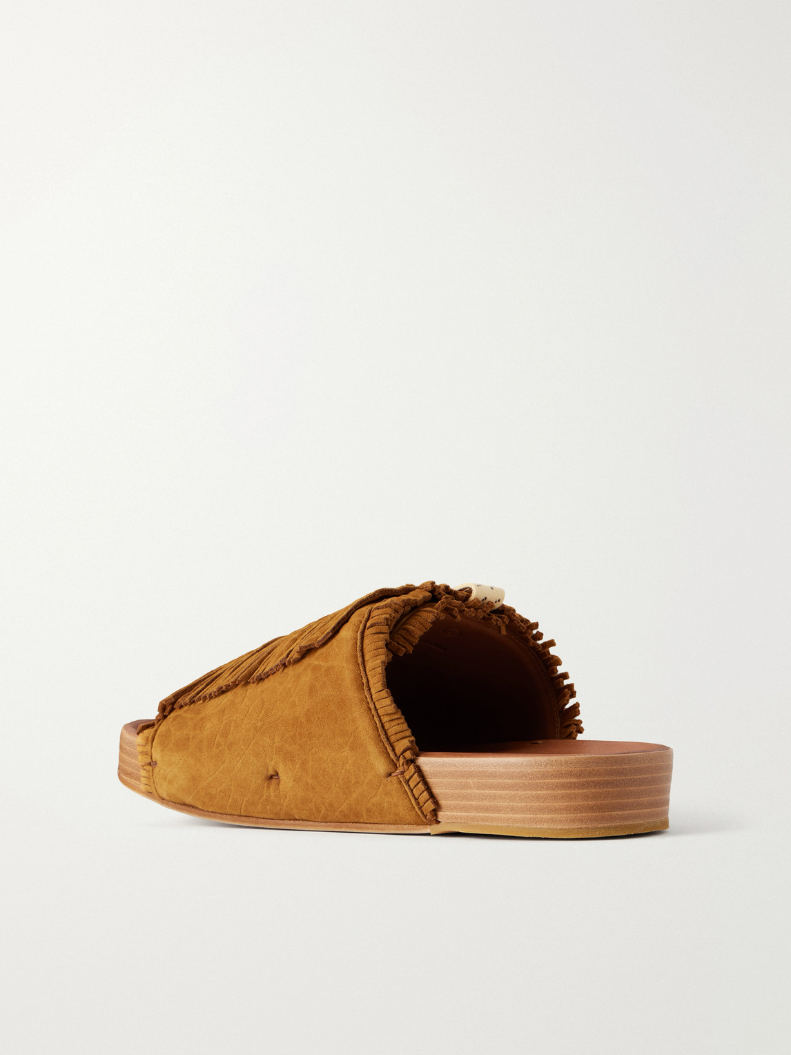  Visvim - Christo Shaman Folk Suede Slides - Men - Brown - M 