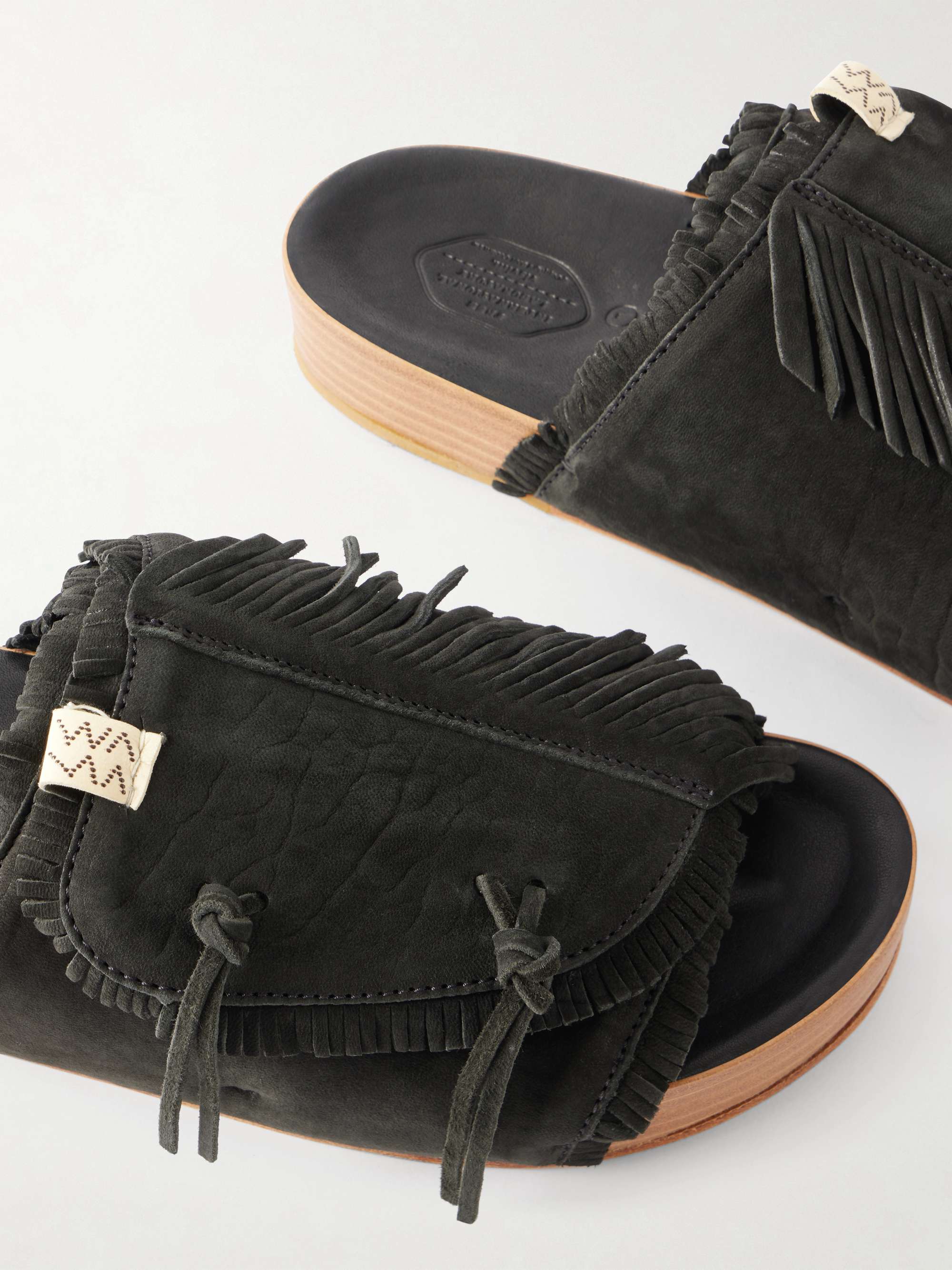 VISVIM Christo Shaman Folk Fringed Suede Summer Shoes for Men | MR