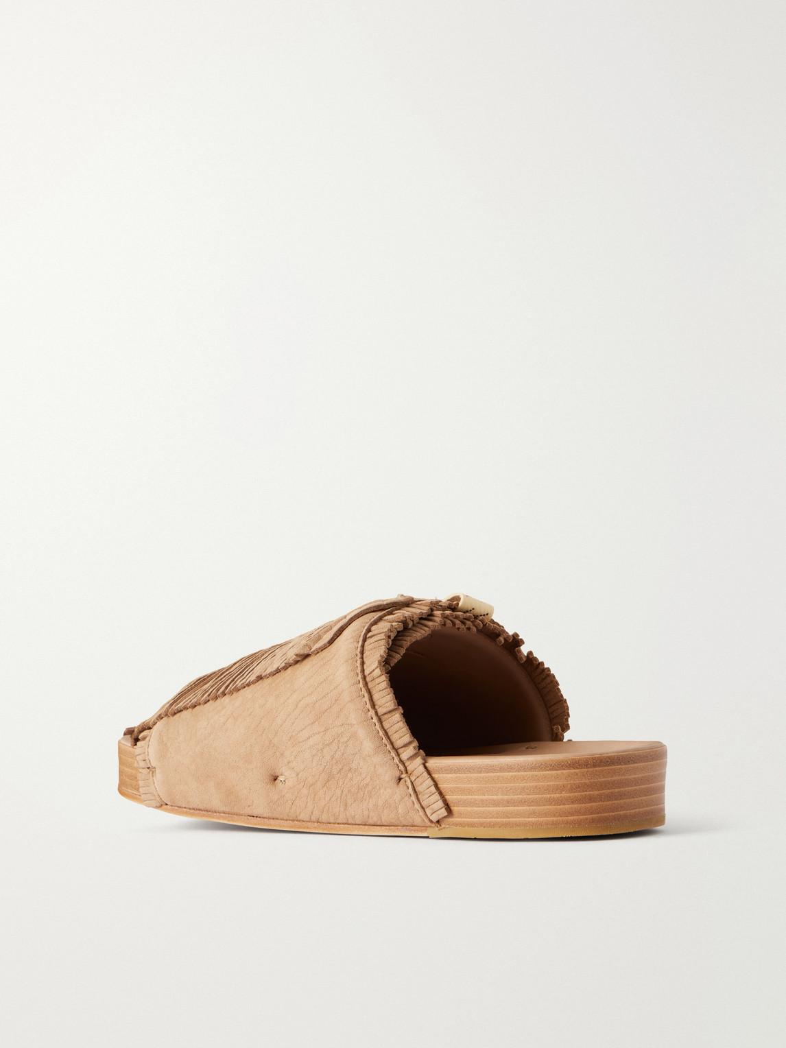  Visvim - Christo Shaman Folk Suede Slides - Men - Neutrals - M 
