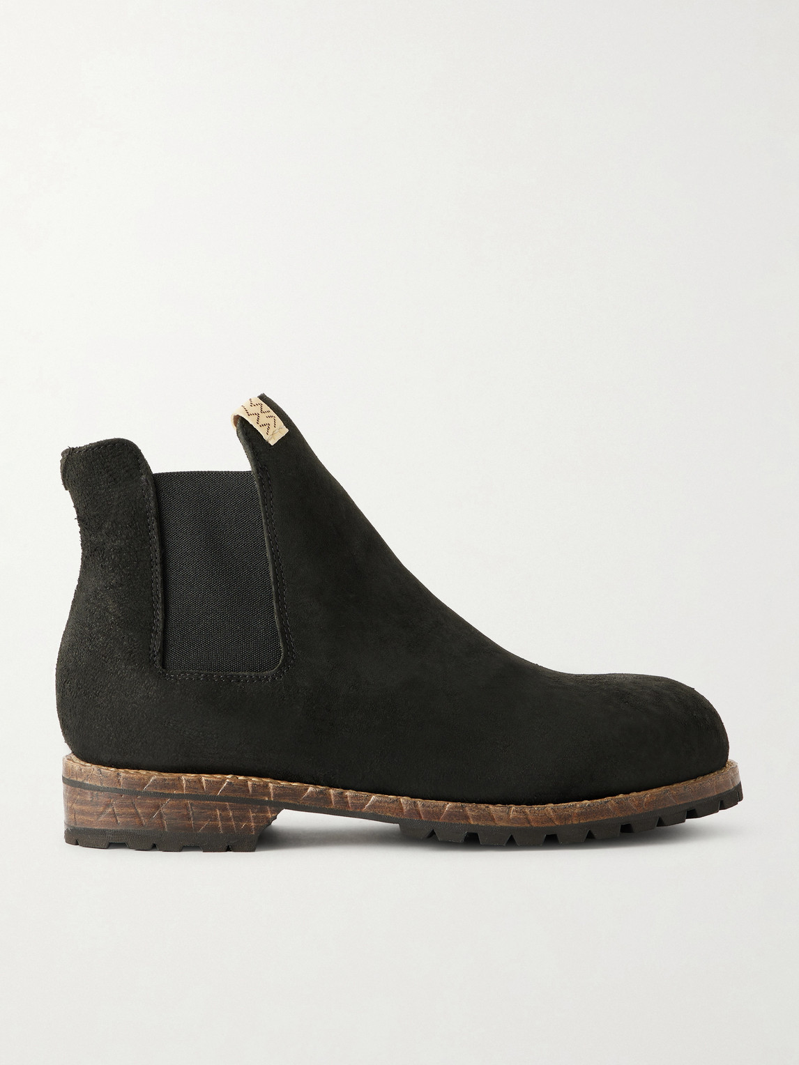 Visvim Gornergrat Mid-folk Suede Chelsea Boots In Black