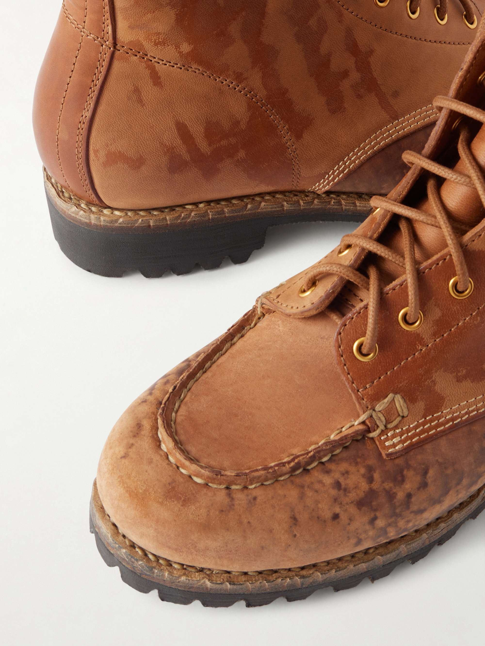 Visvim Handmade UTE MOC TRAINER HI FORK Boots US 9 Brown Suede Off White Soles Visvim Ute Moc Trainer Hi-Folk in Brown Suede - size US 9  main image 2