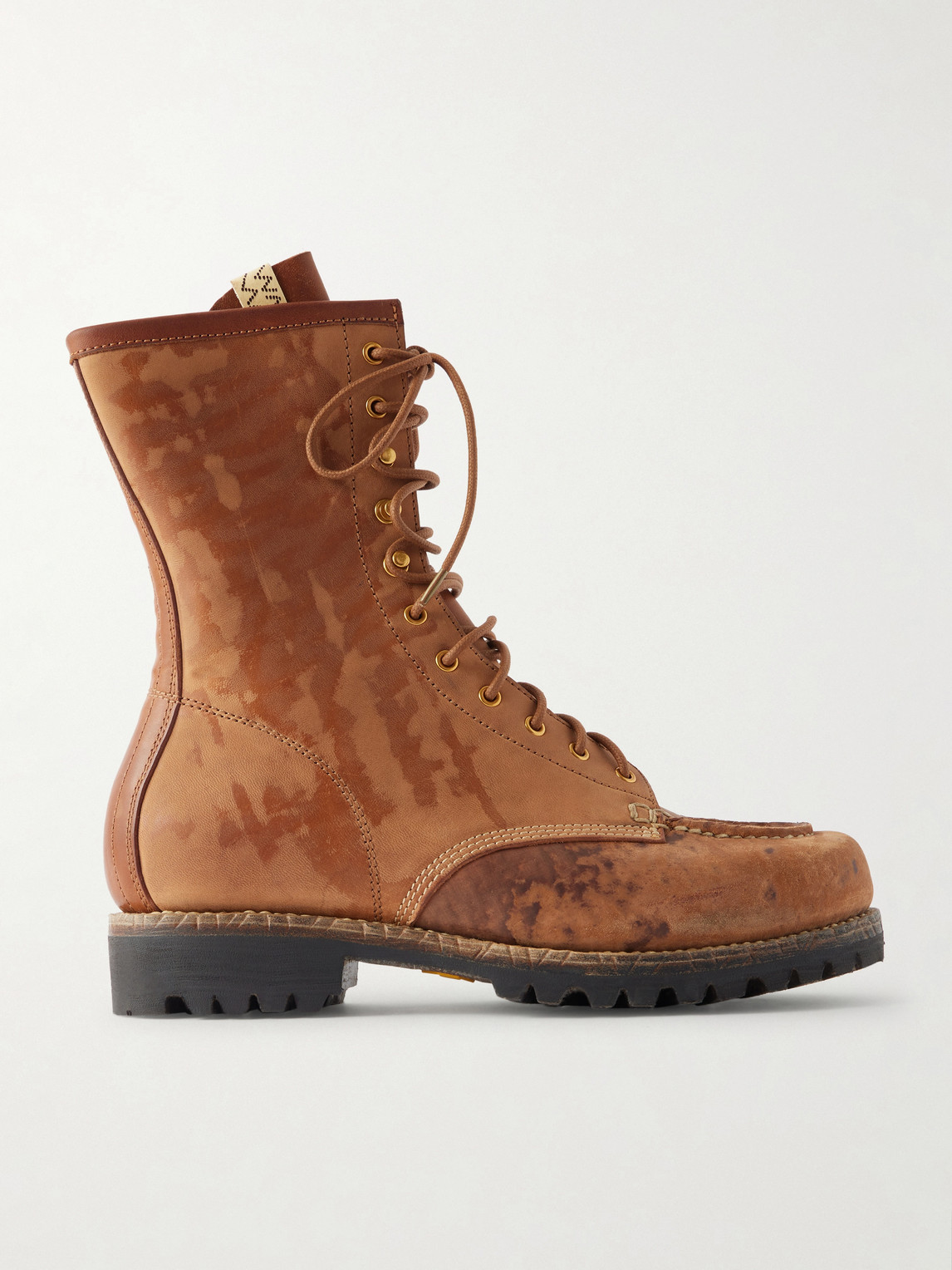 Visvim Hi-Folk Scout Moc Distressed Leather Boots US 10.5