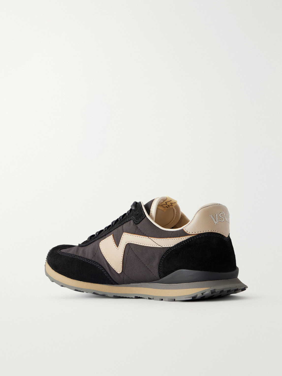  Visvim - Fkt Runner Leather And Suede-trimmed Canvas Sneakers - Men - Black - Us 8 