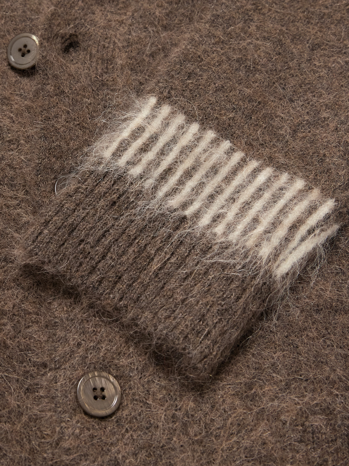  Nn07 - Russell 60012 Striped Alpaca-blend Cardigan - Men - Brown - S 