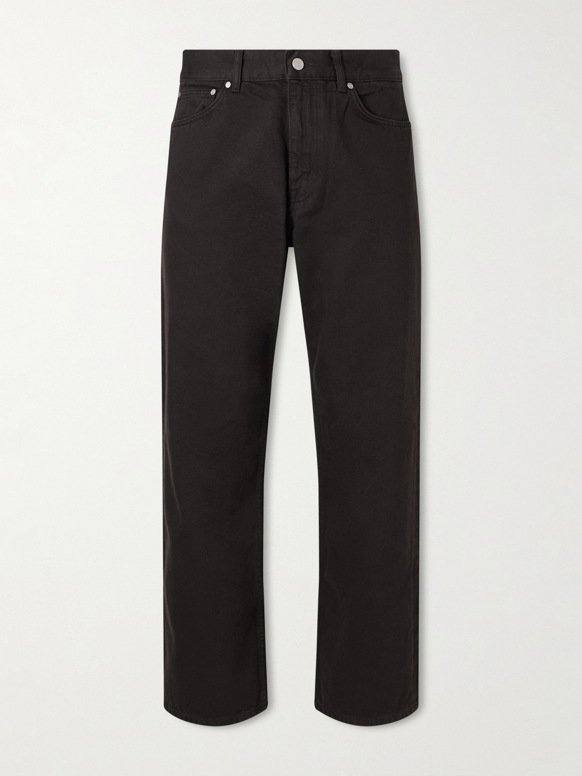 Nn07 Otis 1874 Straight-leg Organic Cotton-gabardine Trousers In Brown