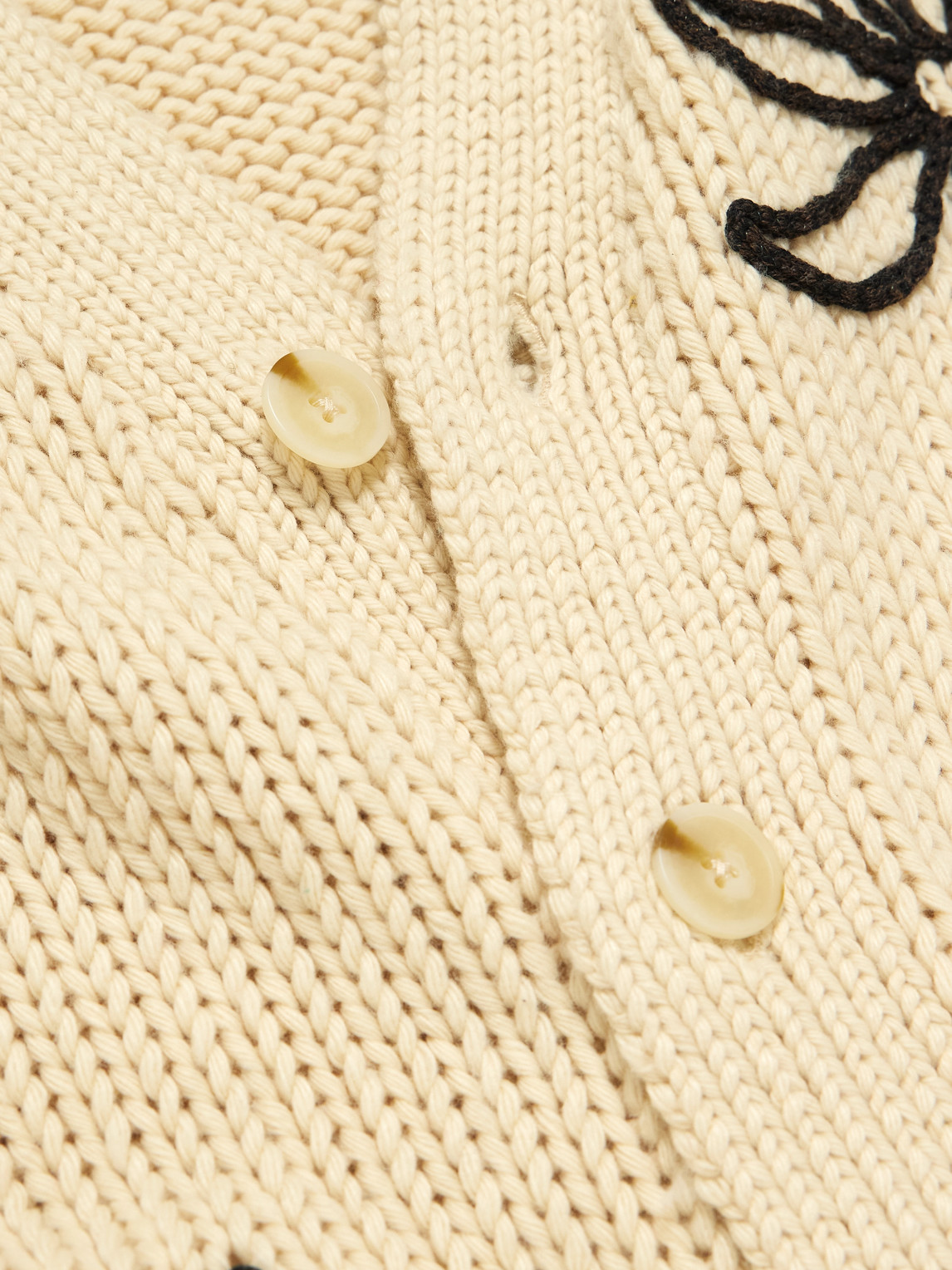 Nn07 Mika Flower 6620 Embroidered Recycled Knitted Cardigan In Brown