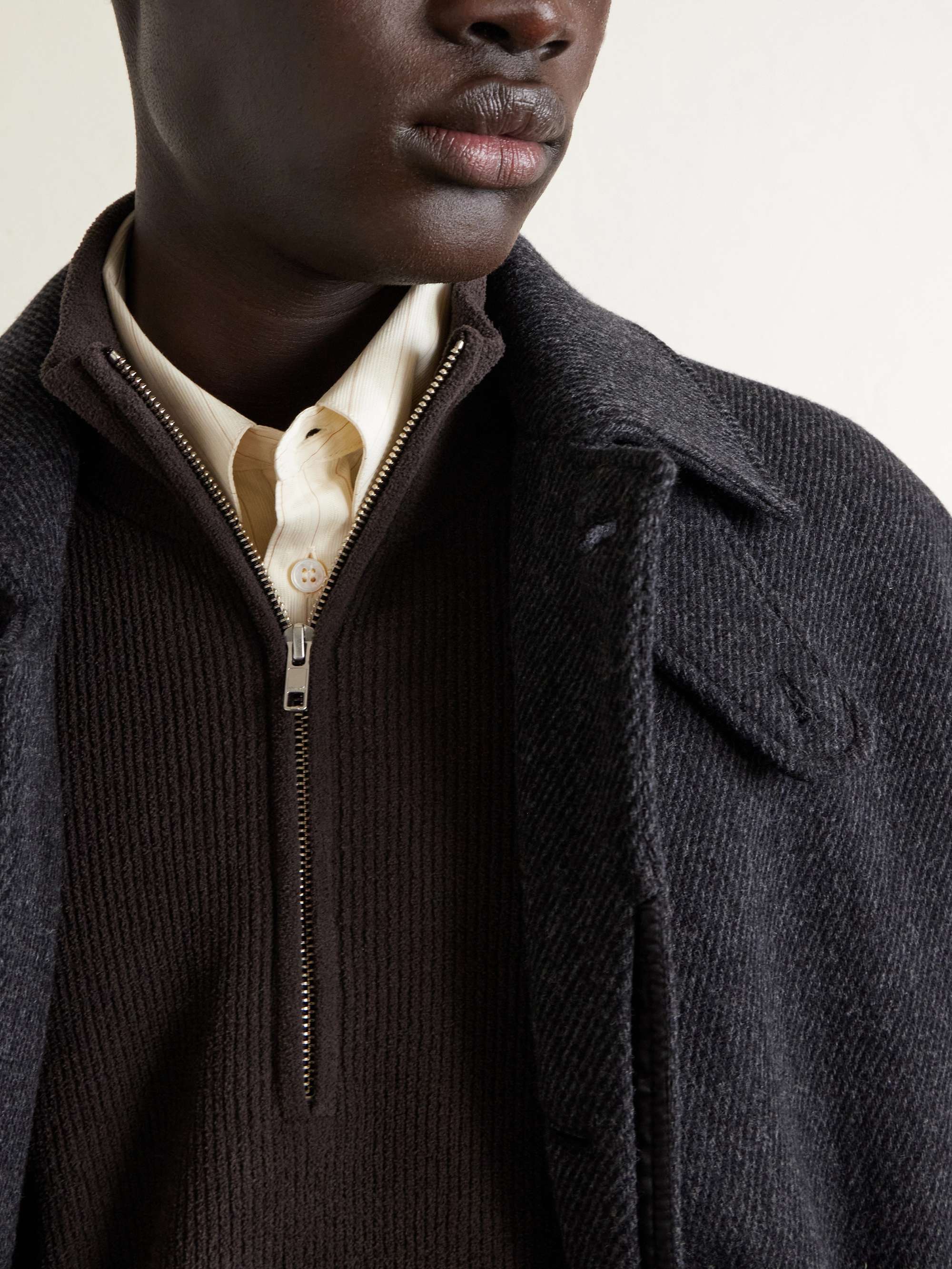 ゆきんこ NN07 Danny 6429 Ribbed-Knit Half-Zip Sweater for Men | MR PORTER