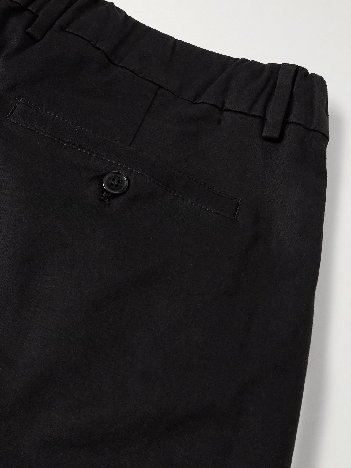 Kay 1420 Wide-Leg Pleated Organic Cotton-Blend Twill Trousers