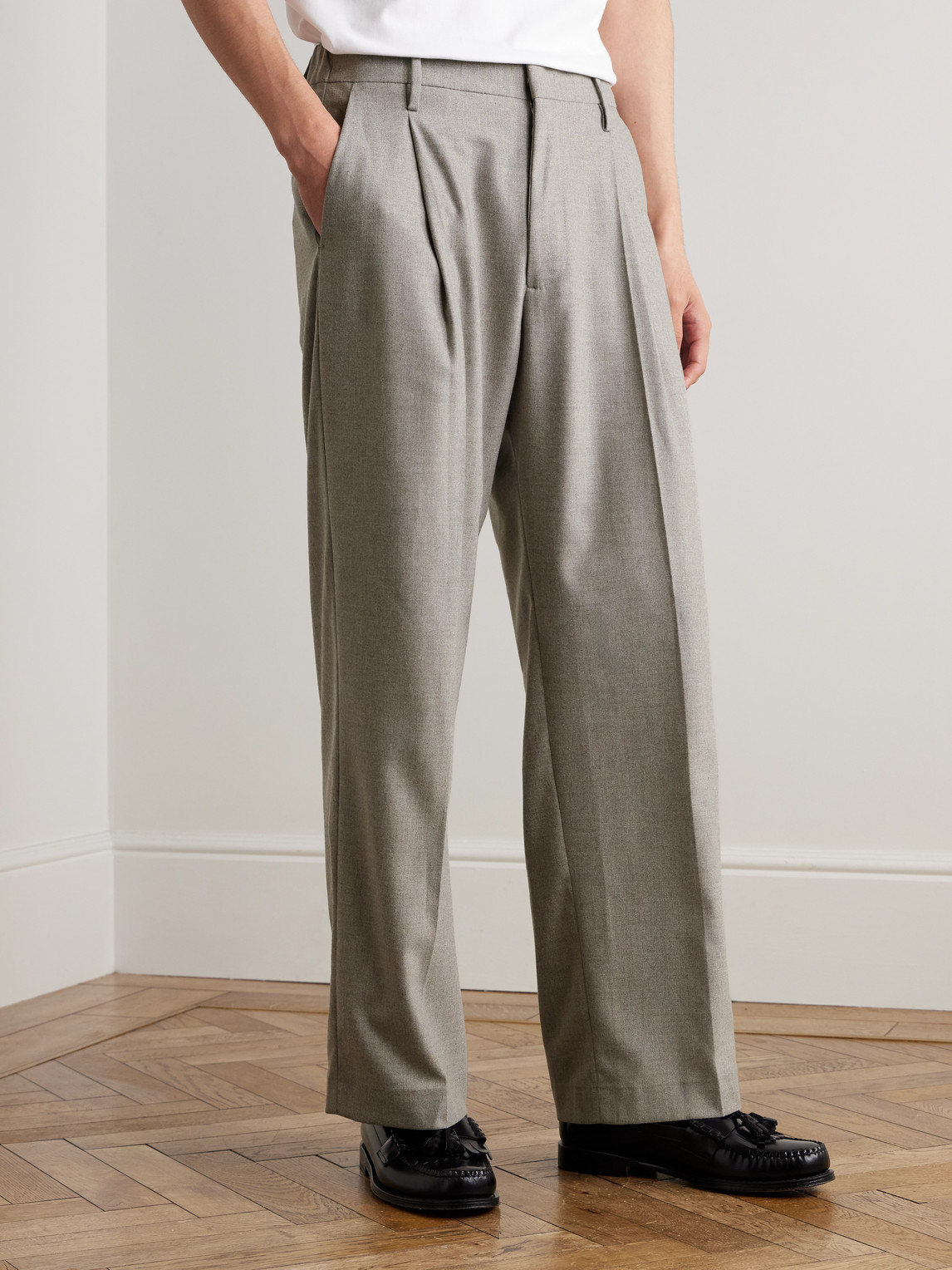  Nn07 - Kay Straight-leg Pleated Woven Trousers - Men - Neutrals - Uk/us 36 