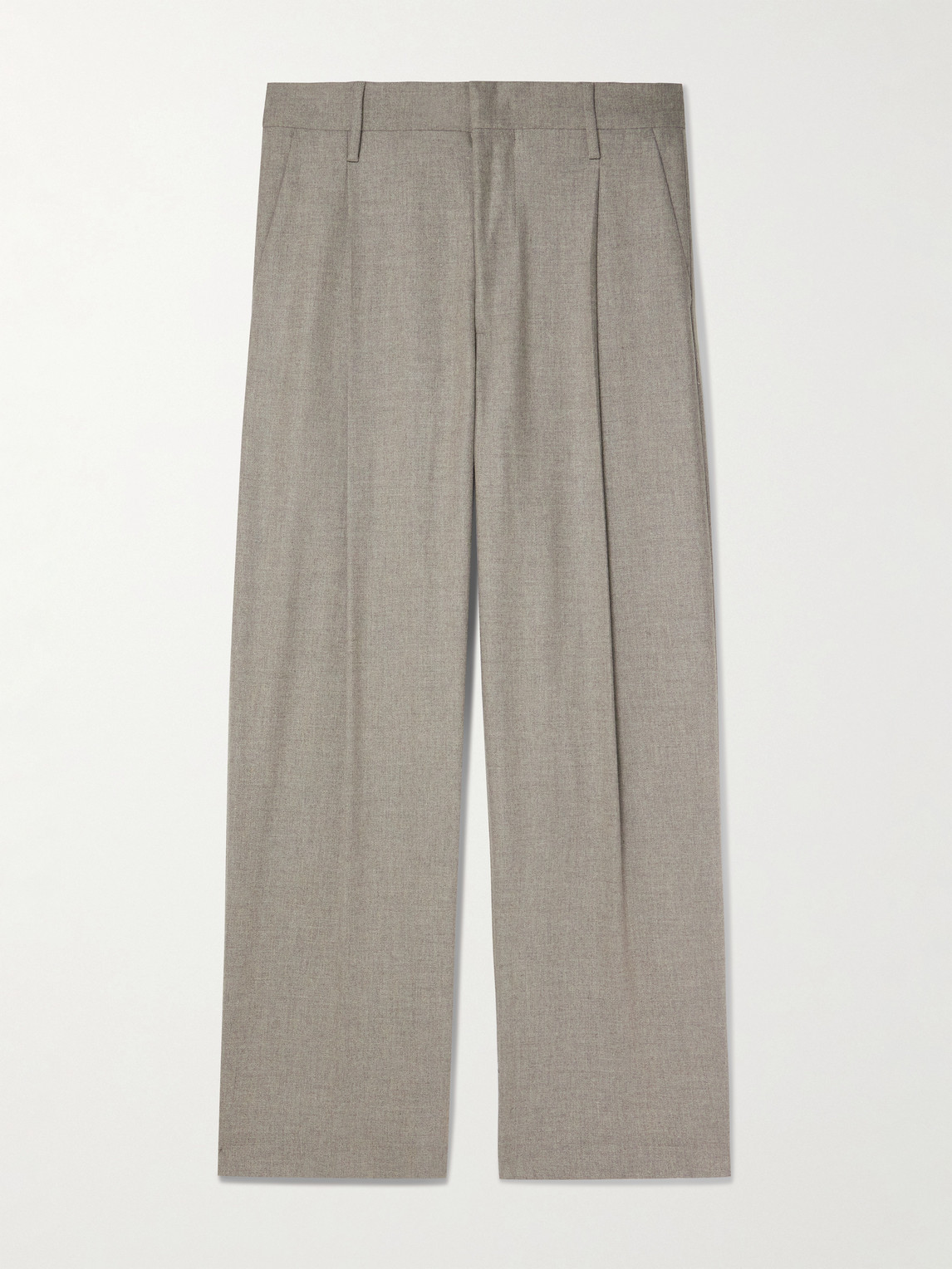 Nn07 Kay Straight-leg Pleated Woven Trousers In Brown