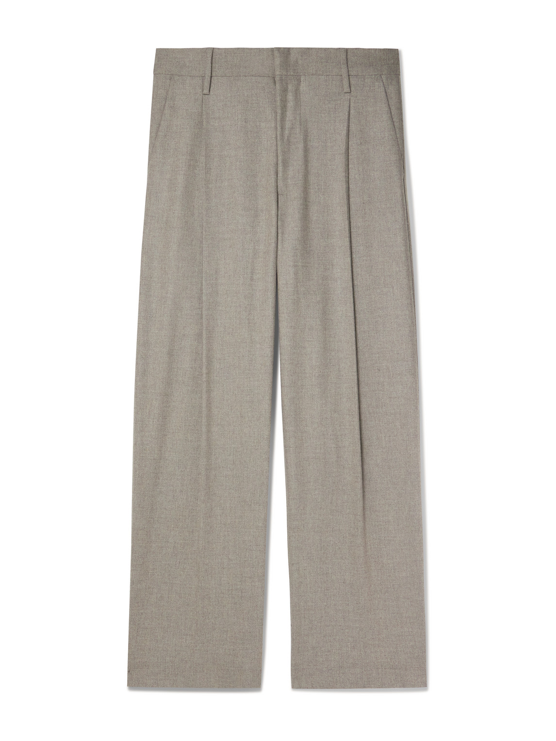 Nn07 Kay Straight-leg Pleated Woven Trousers In Brown