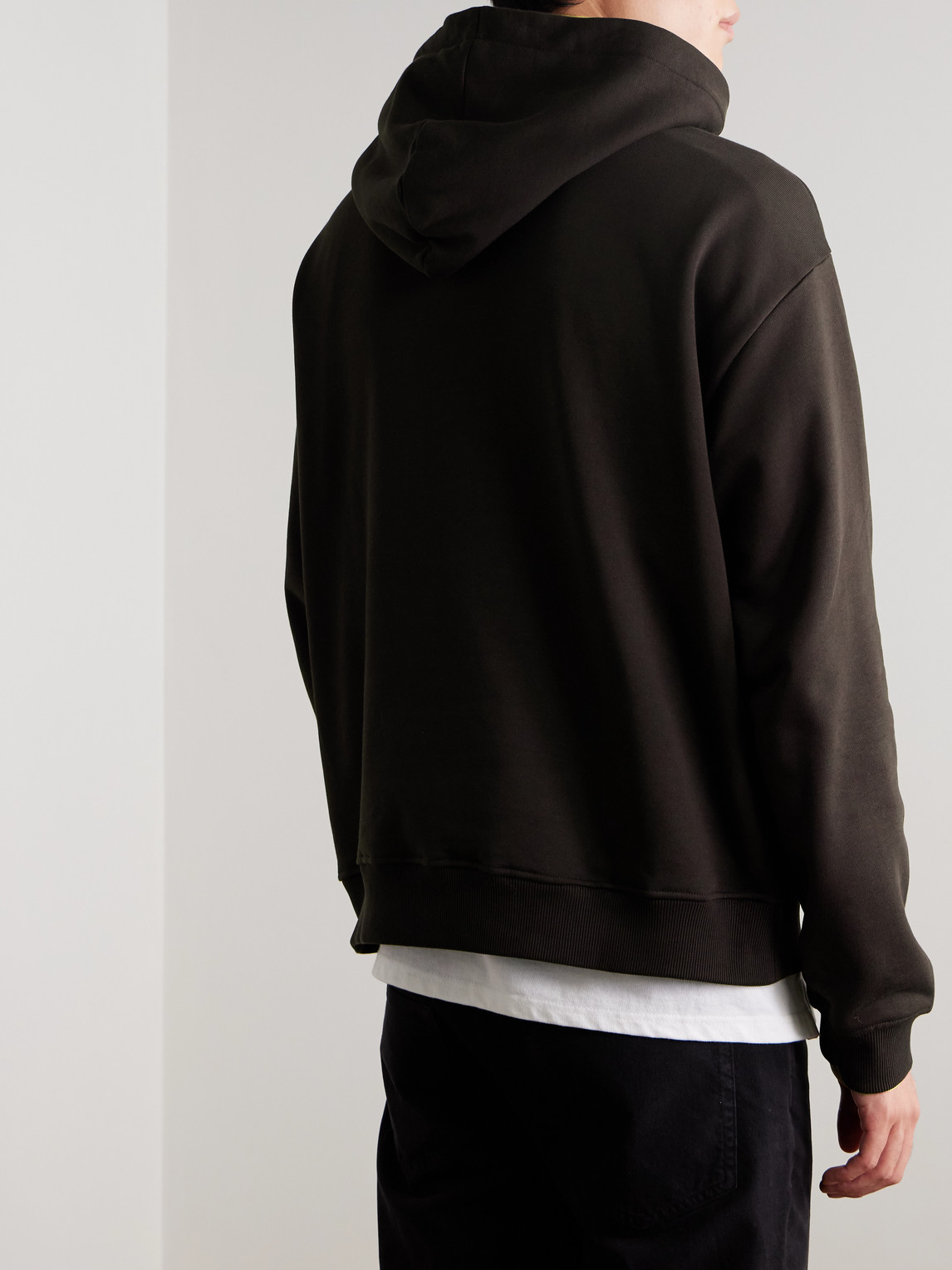 Nn07 David Organic Cotton-jersey Hoodie In Black