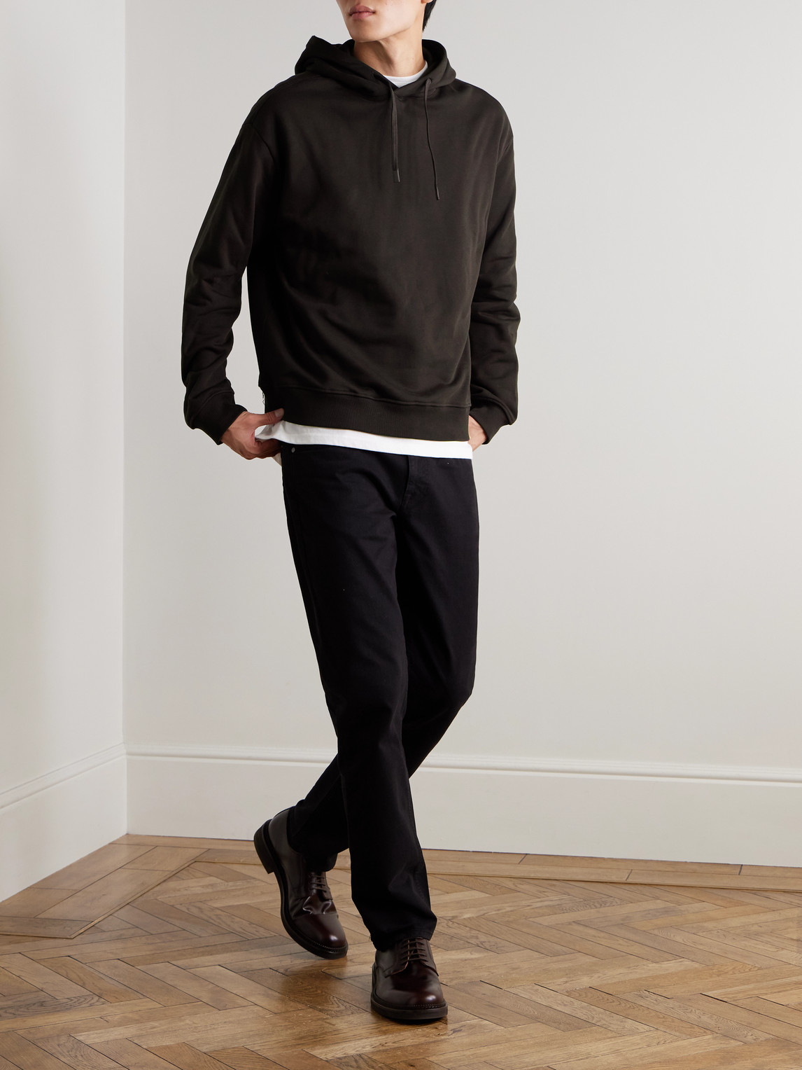 Nn07 David Organic Cotton-jersey Hoodie In Black