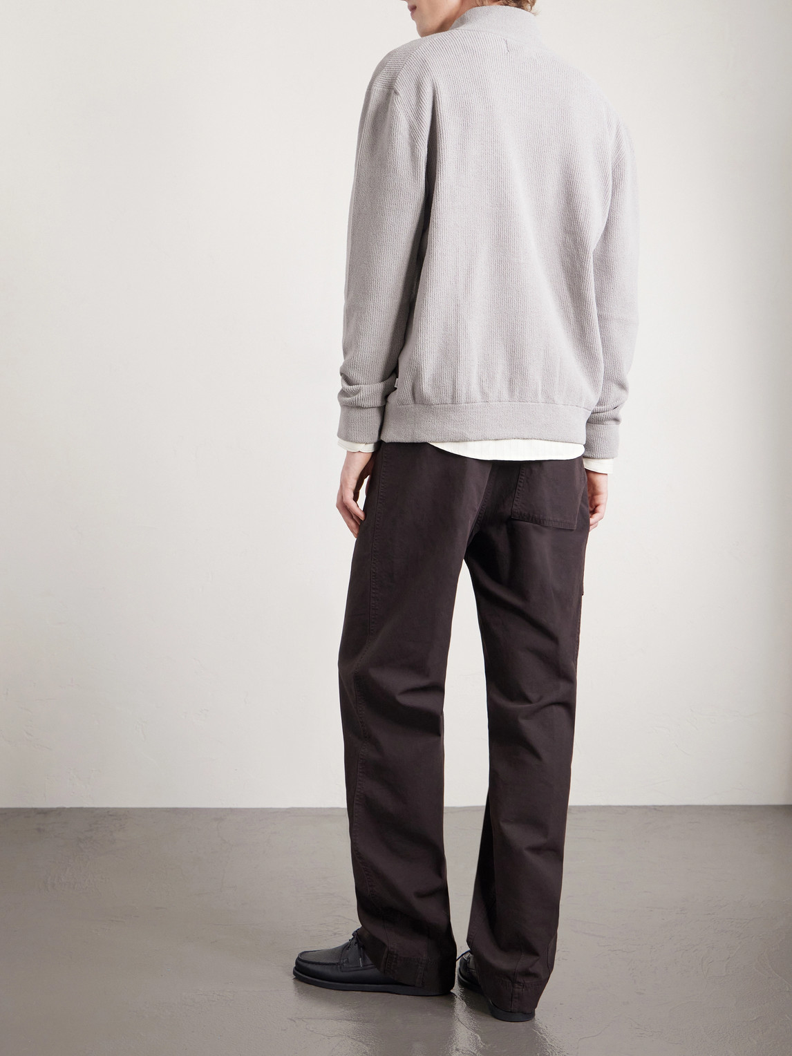  Nn07 - Danny 6429 Ribbed Bouclé Zip-up Cardigan - Men - Gray - S 